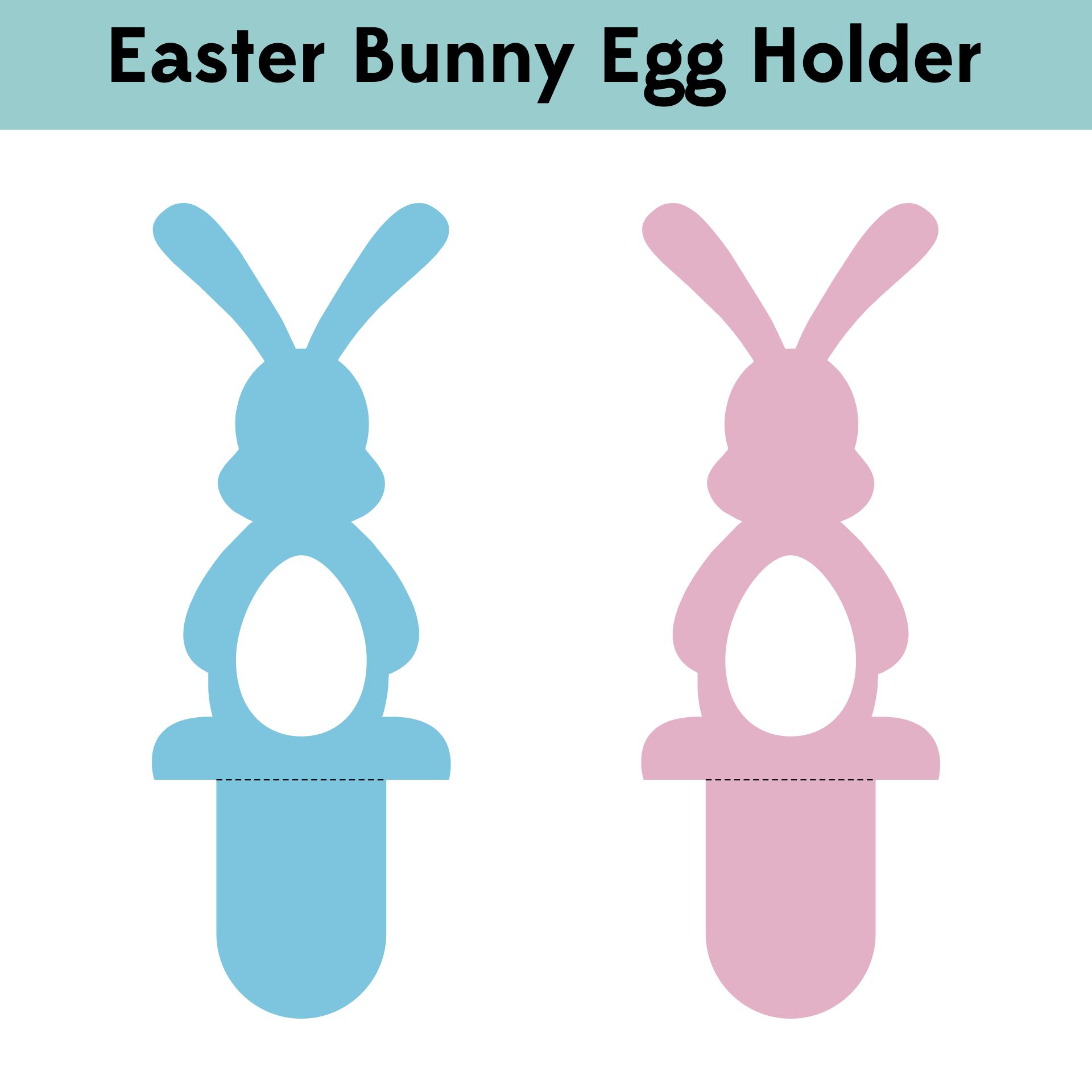 Printable Easter Bunny Egg Holder Template