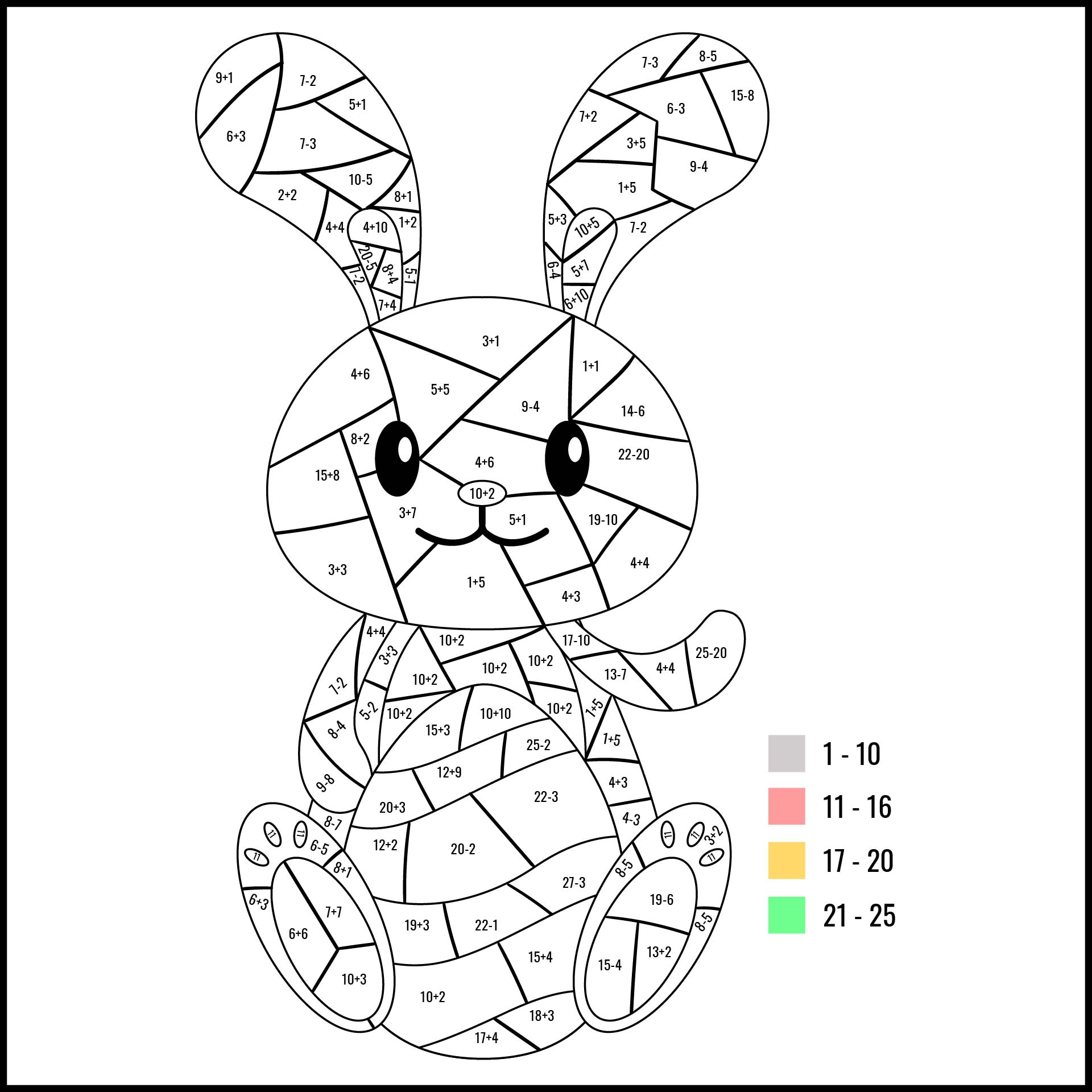 Printable Easter Bunny Line Puzzles Math Worksheets
