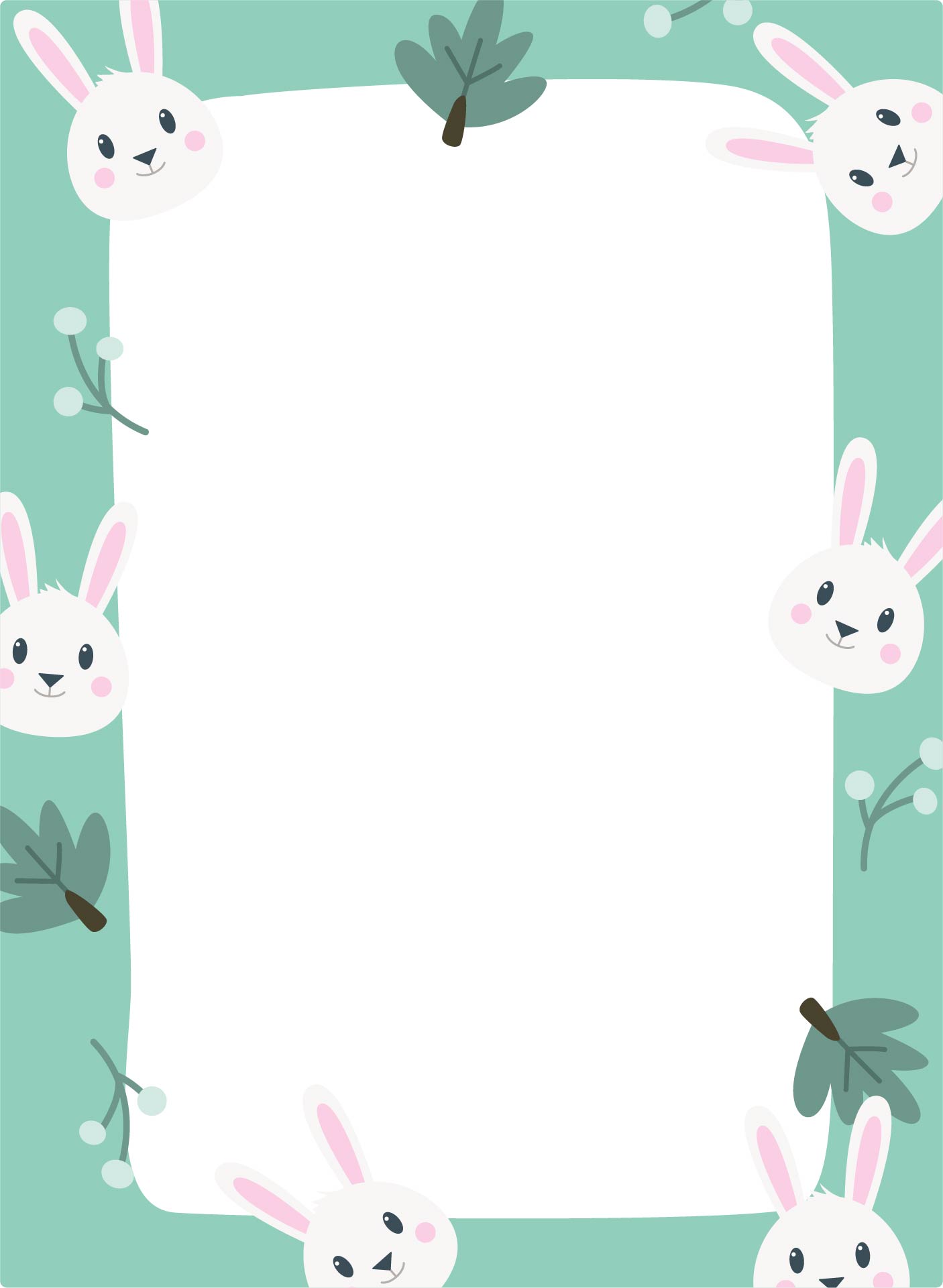 Printable Easter Bunny Picture Frames Borders