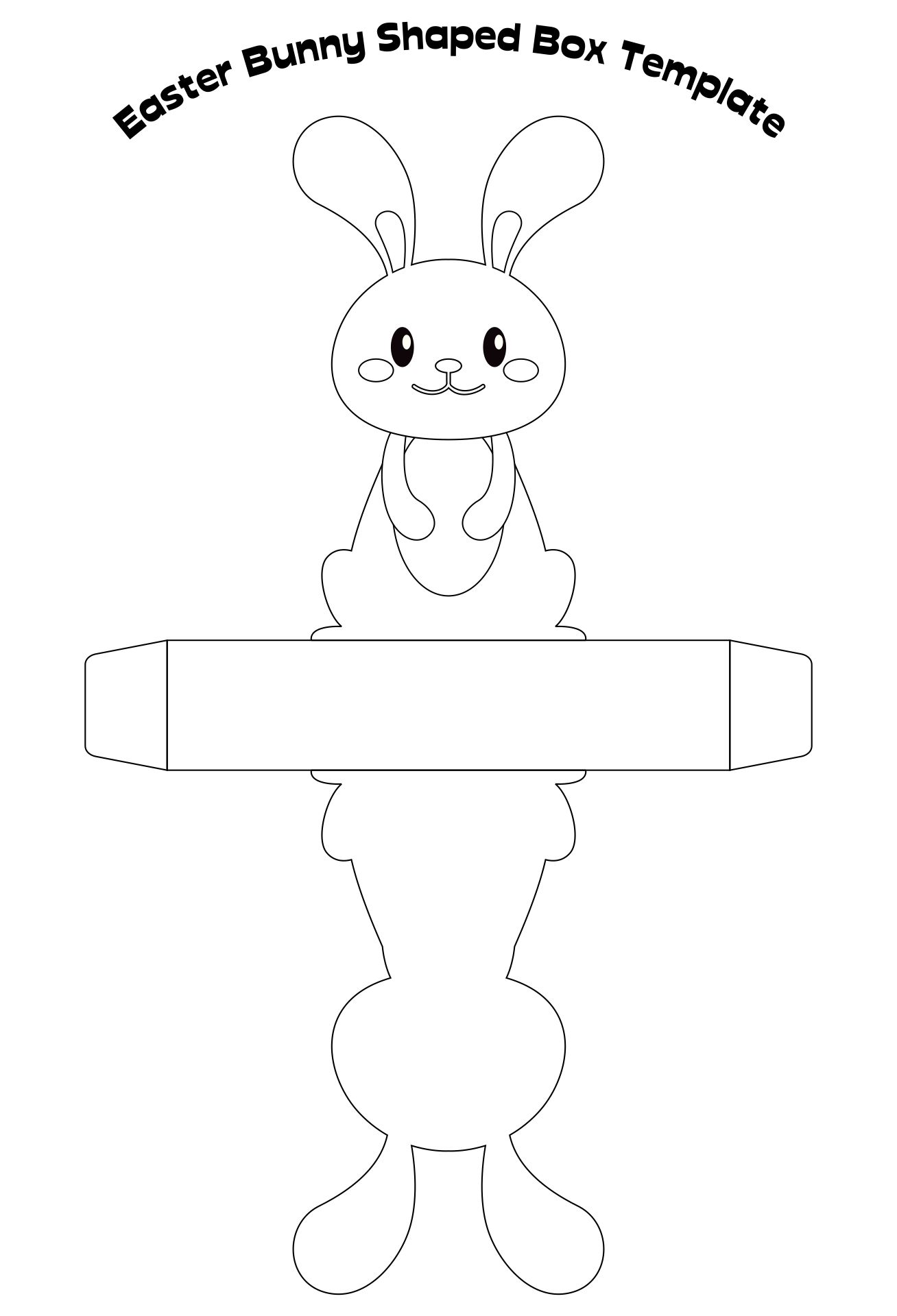 Printable Easter Bunny Shaped Box Template