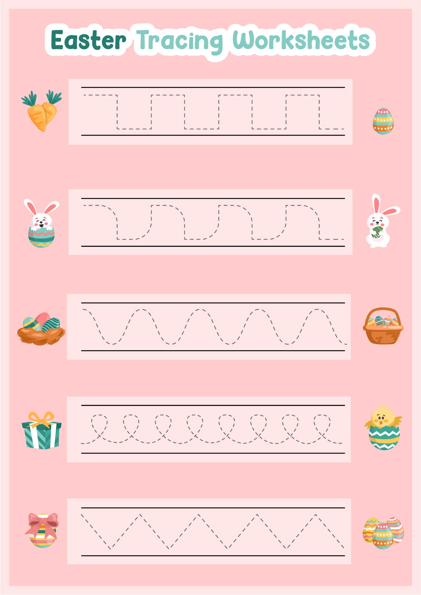 Printable Easter Tracing Worksheets For Kids