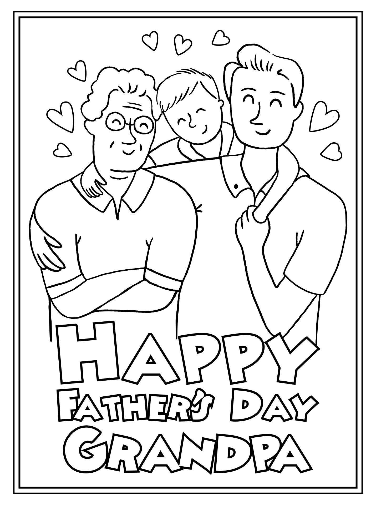 Printable Grandpa Fathers Day Coloring Pages