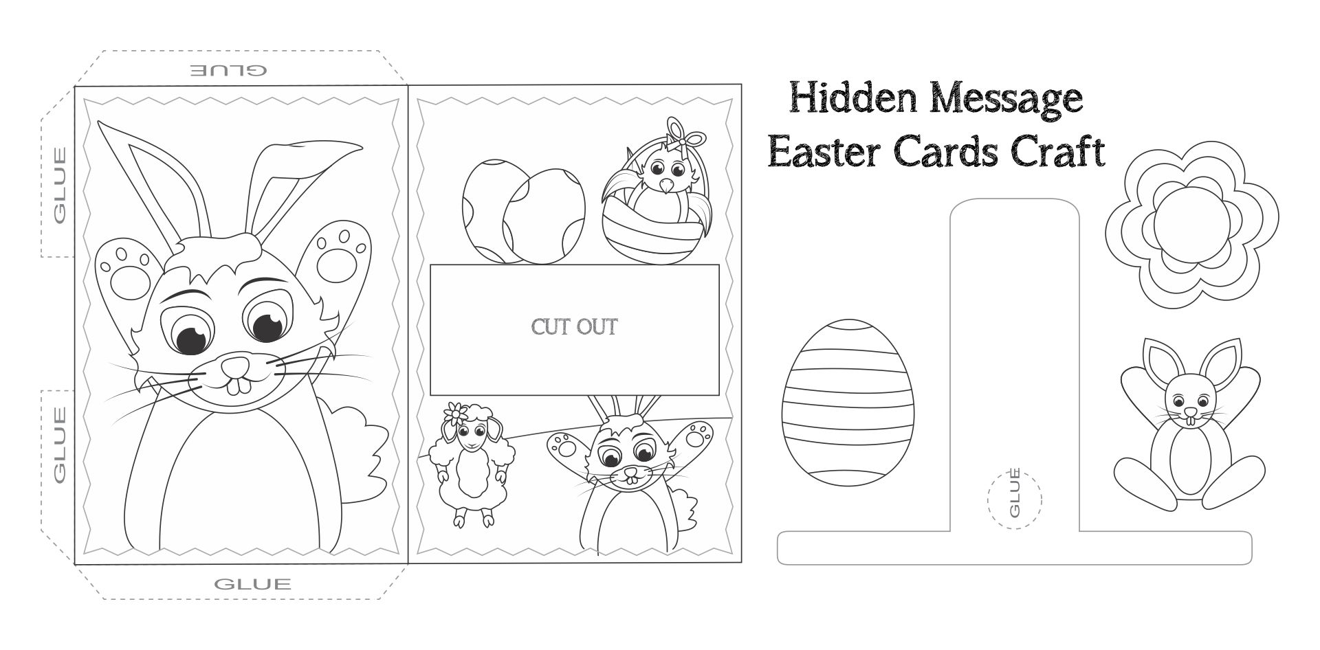 Printable Hidden Message Easter Card Craft