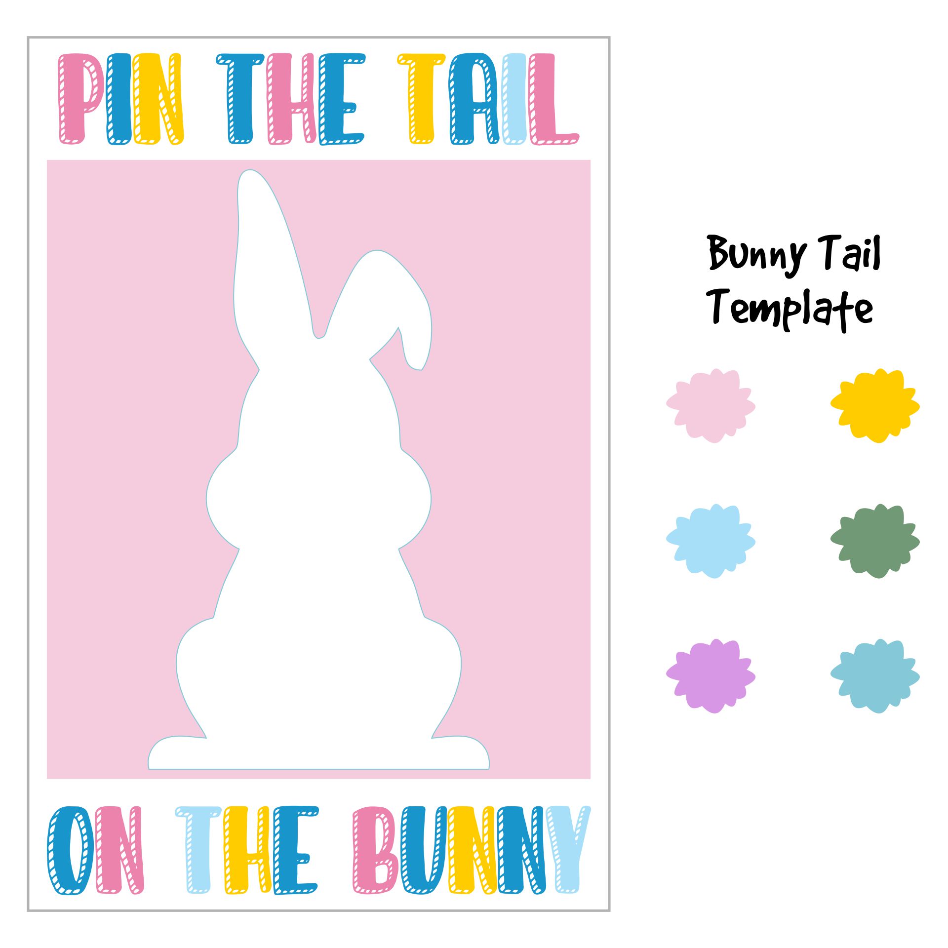Printable Pin The Tail On The Bunny Game