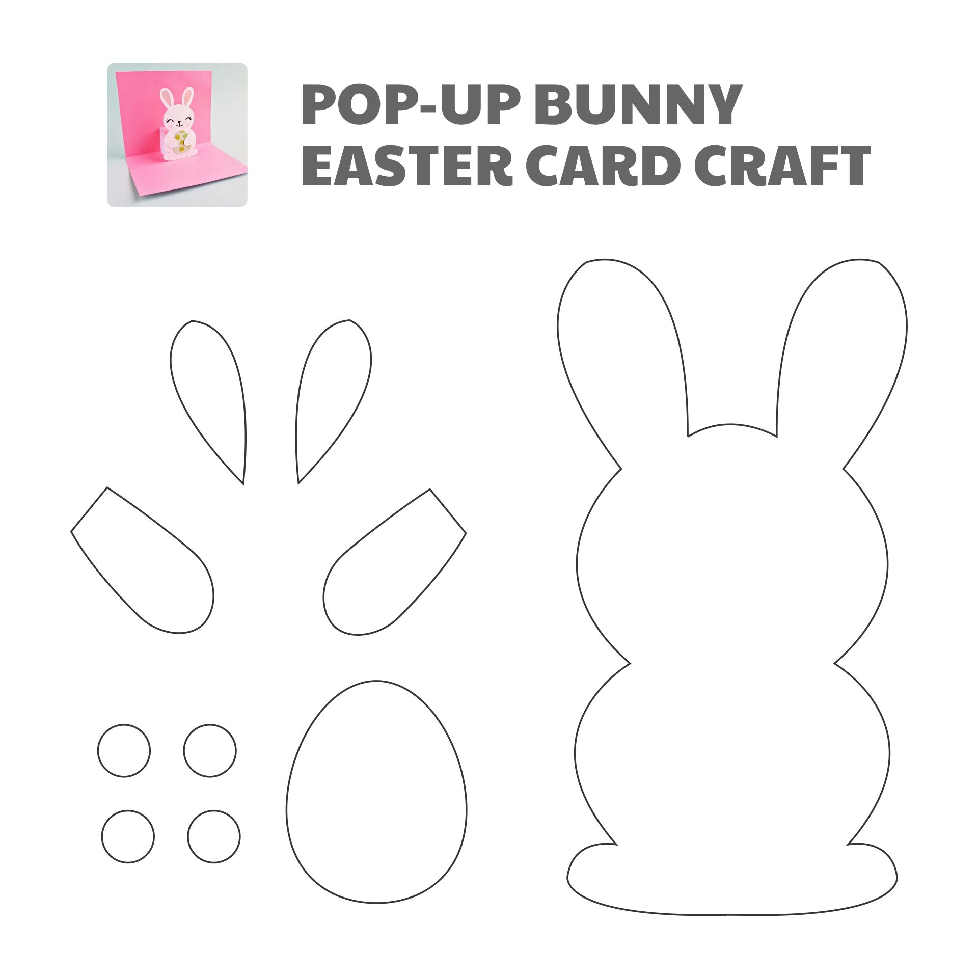 Printable Pop Up Easter Bunny Rabbit Cards Crafts
