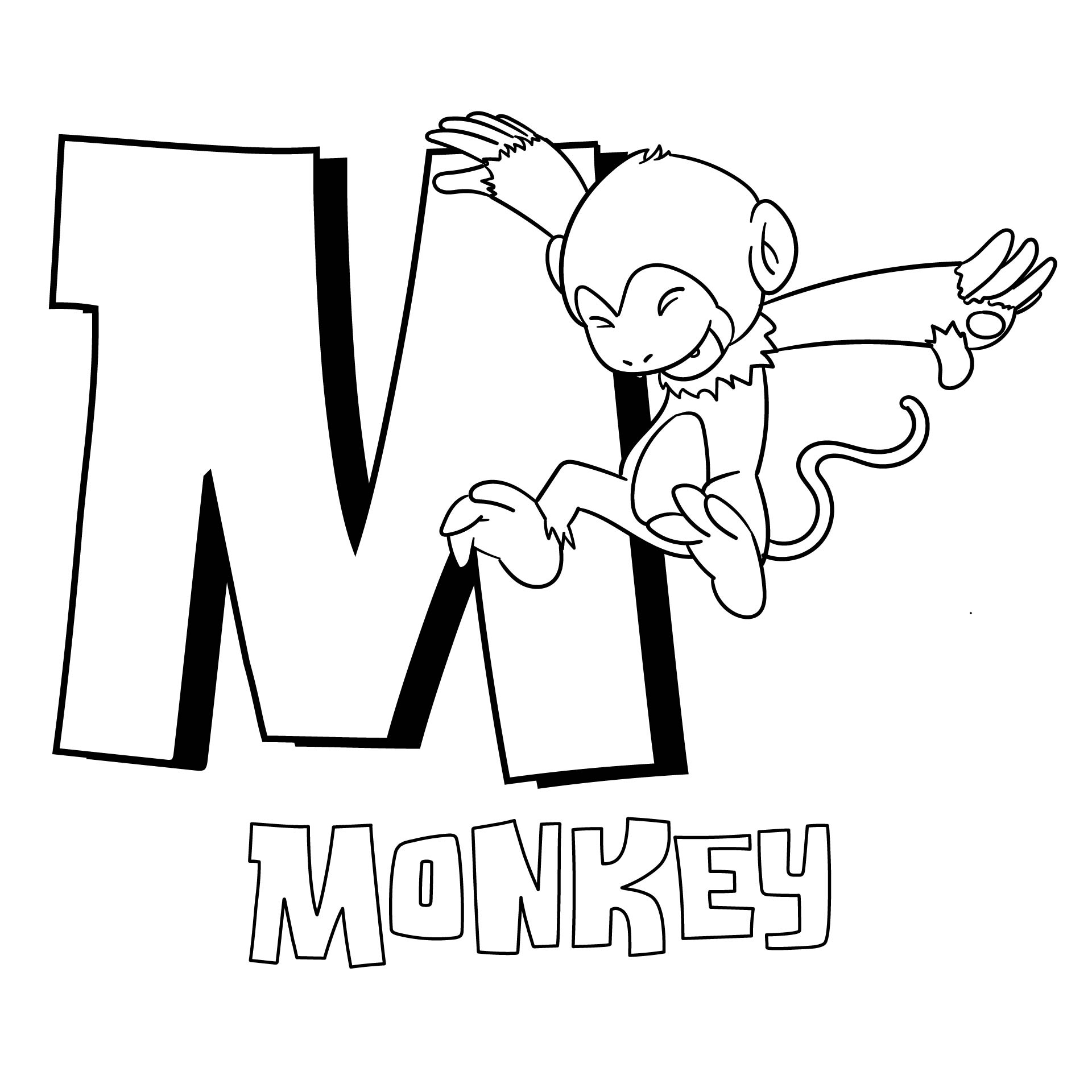 Printable Preschool Letter M Coloring Pages