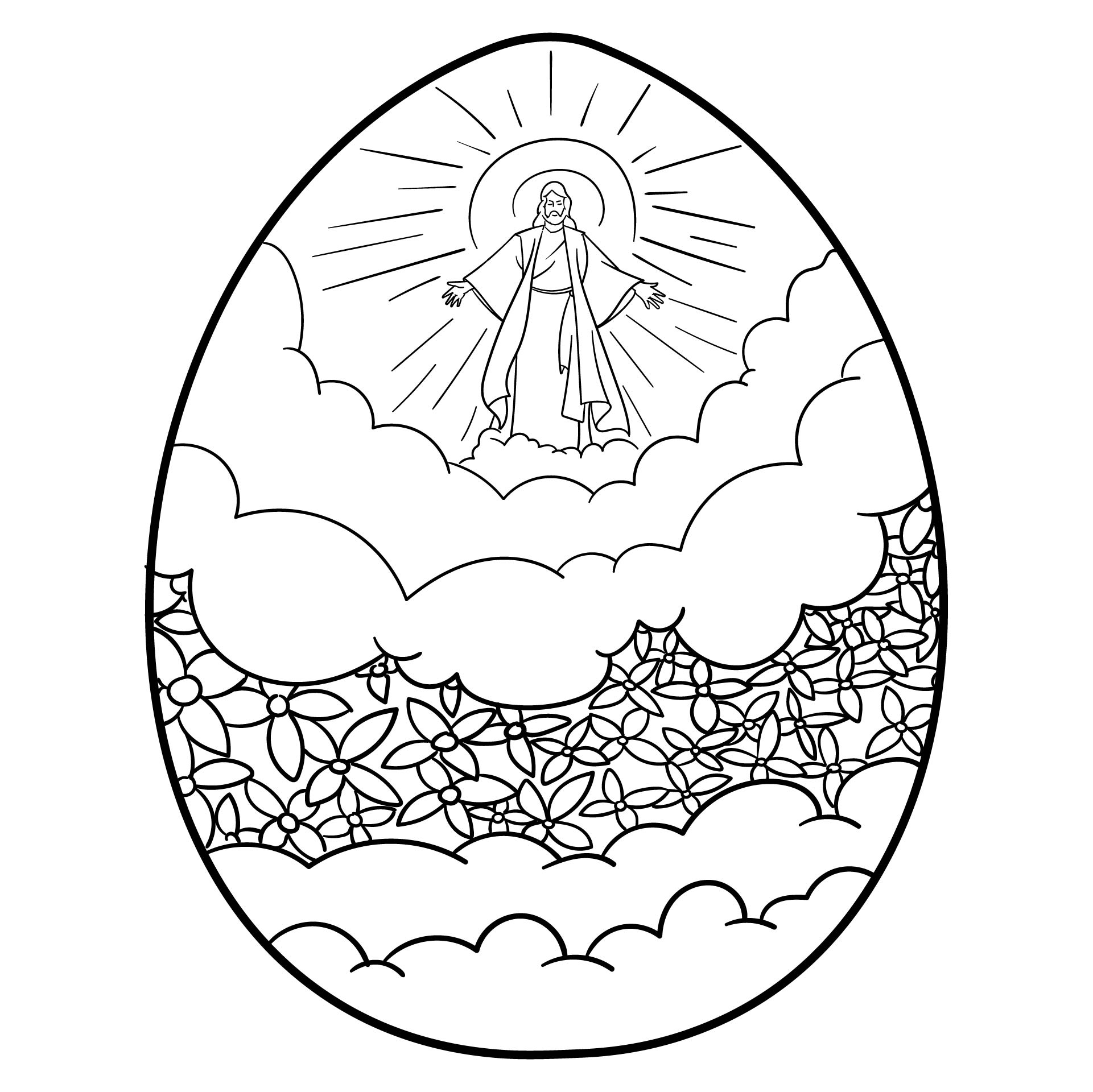 Printable Resurrection Eggs Coloring Page