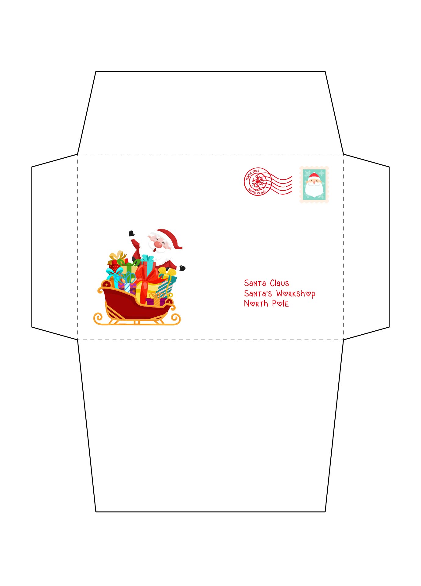 Printable Santa Envelopes Templates