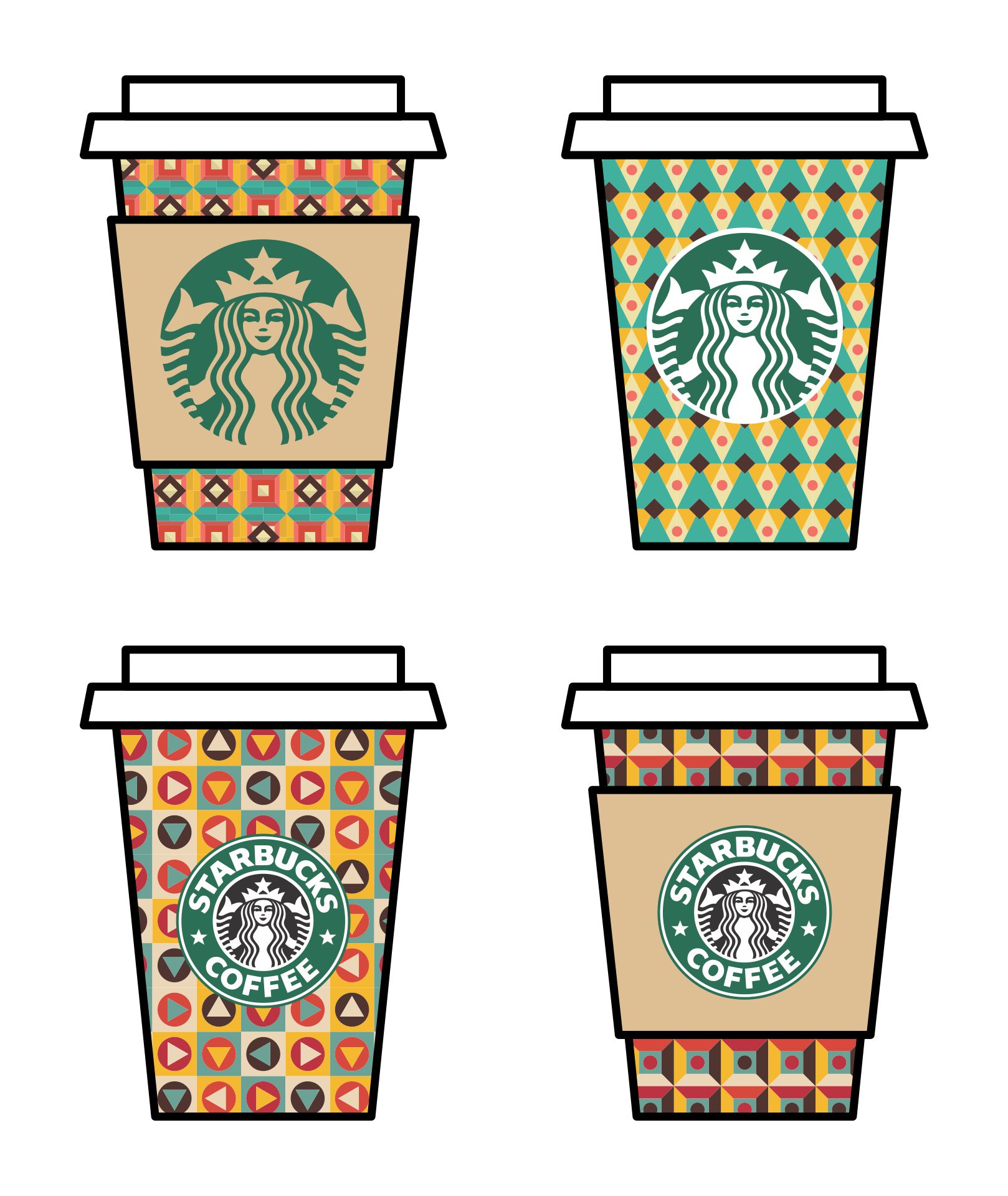 Printable Starbucks Cup Sticker Templates