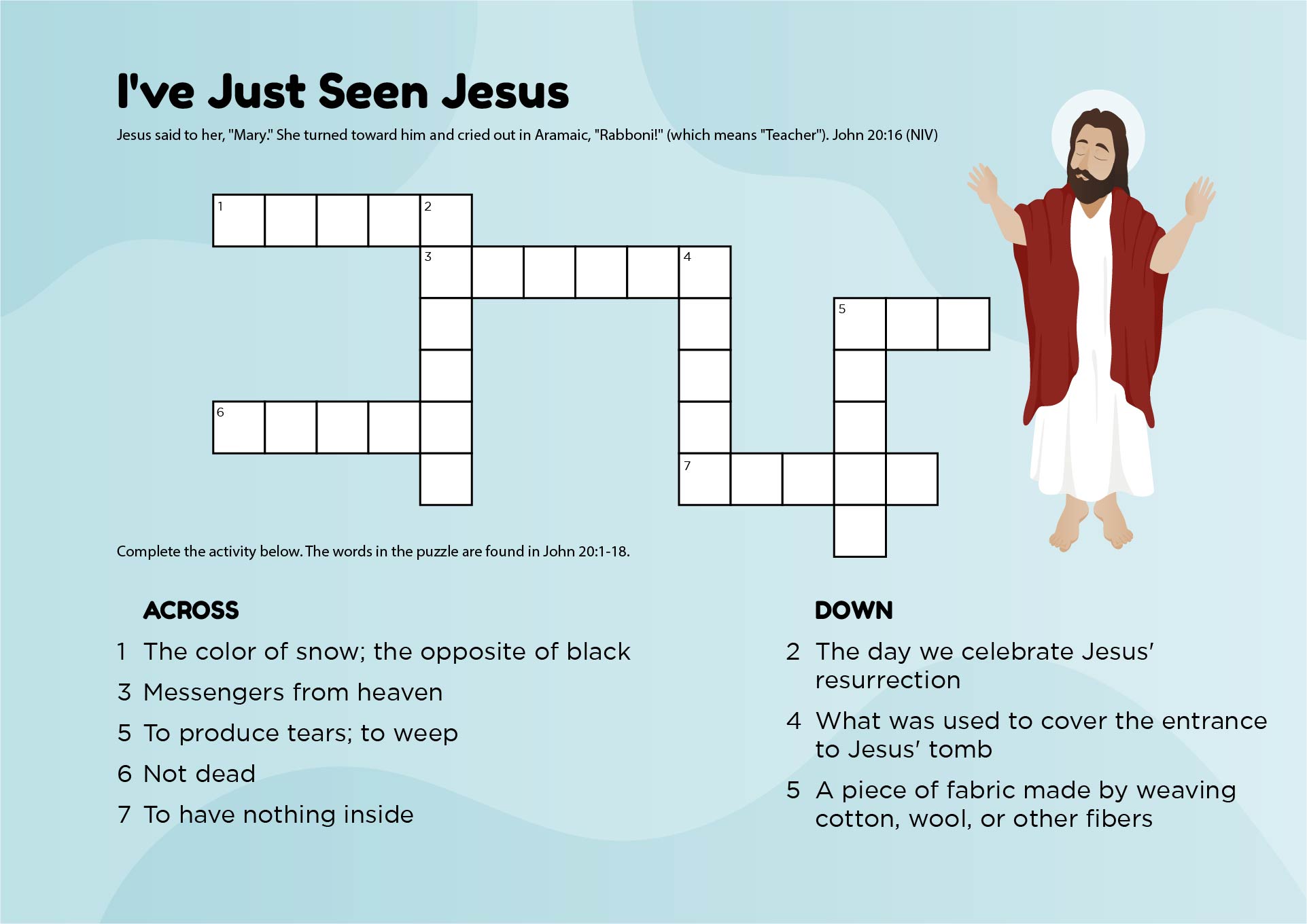 Printable The Resurrection Crossword
