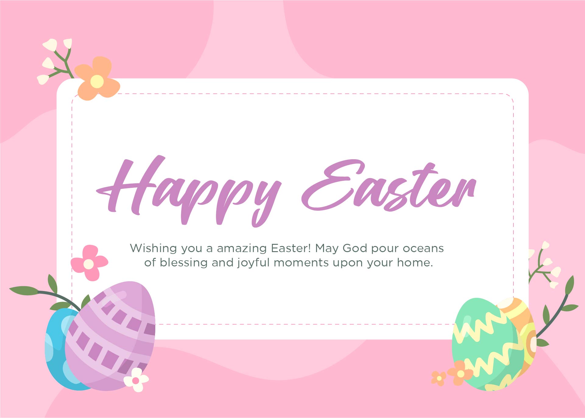 Printable Wishes Of Joy Love And Happy Memories Easter Card