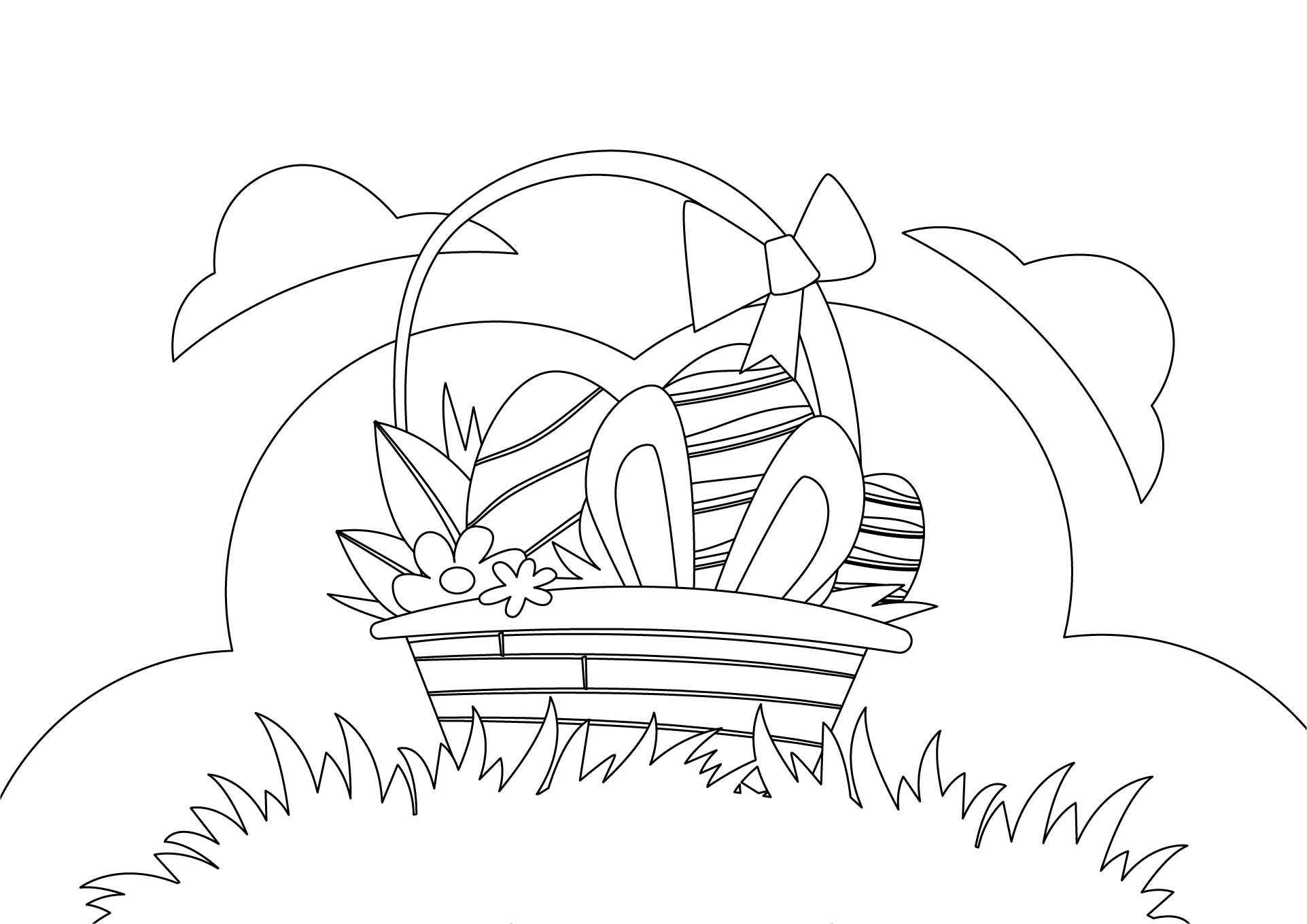Sweet And Sunny Spring Easter Coloring Pages