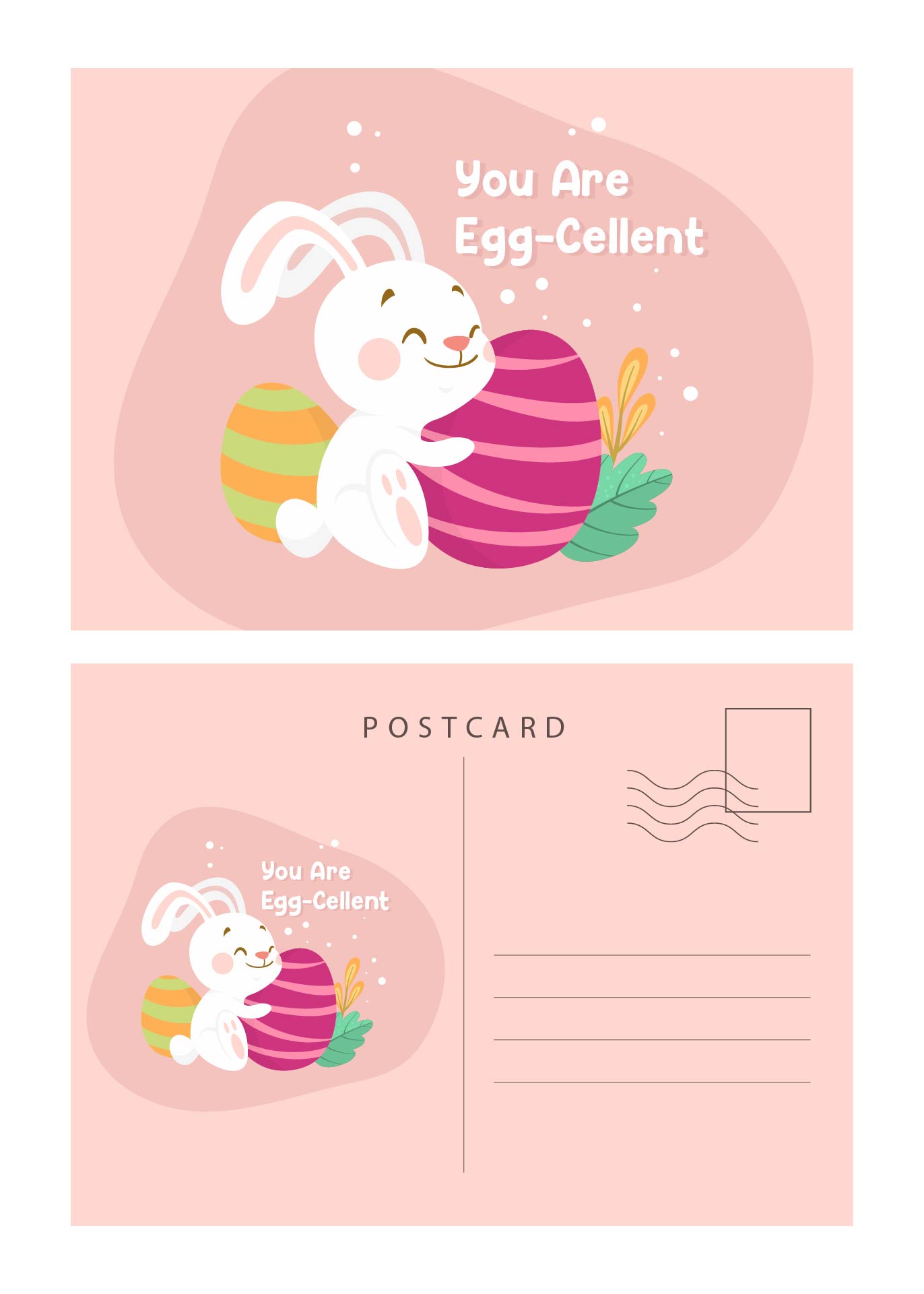 You Are Eggcellent Printable Easter Postcards For Kids