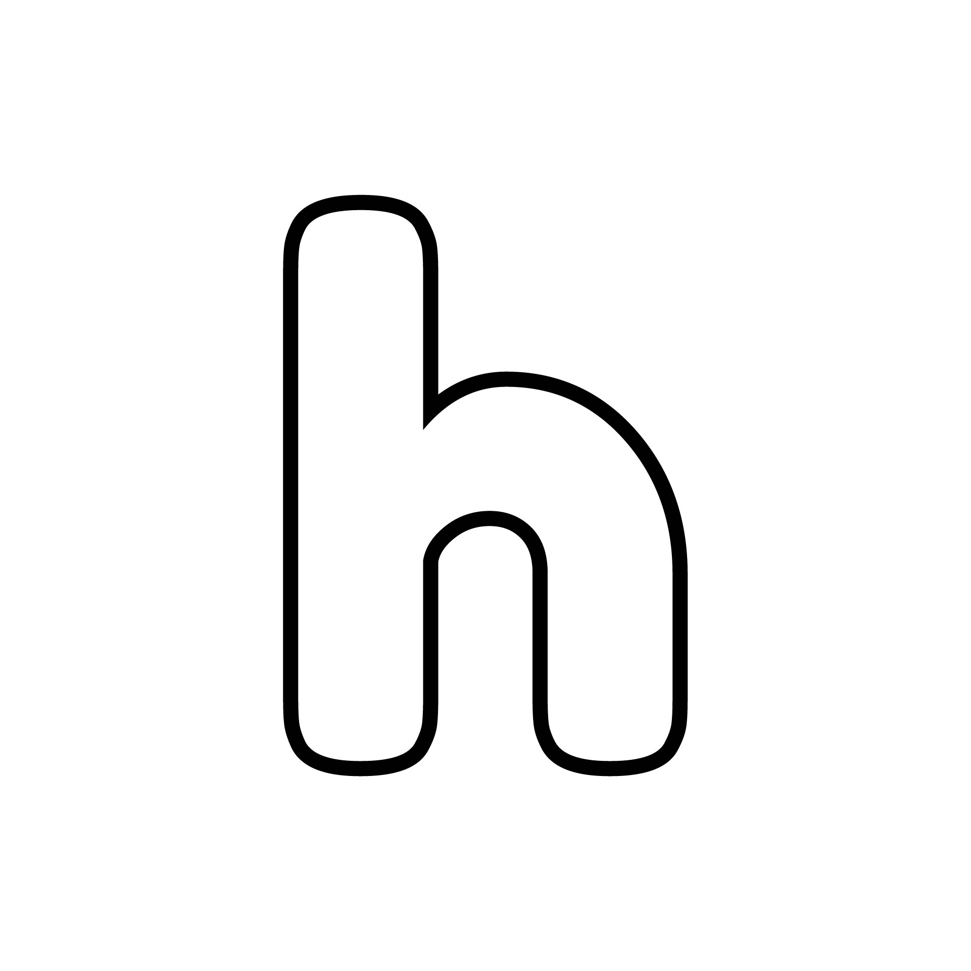 Lowercase Letter H Template Printable