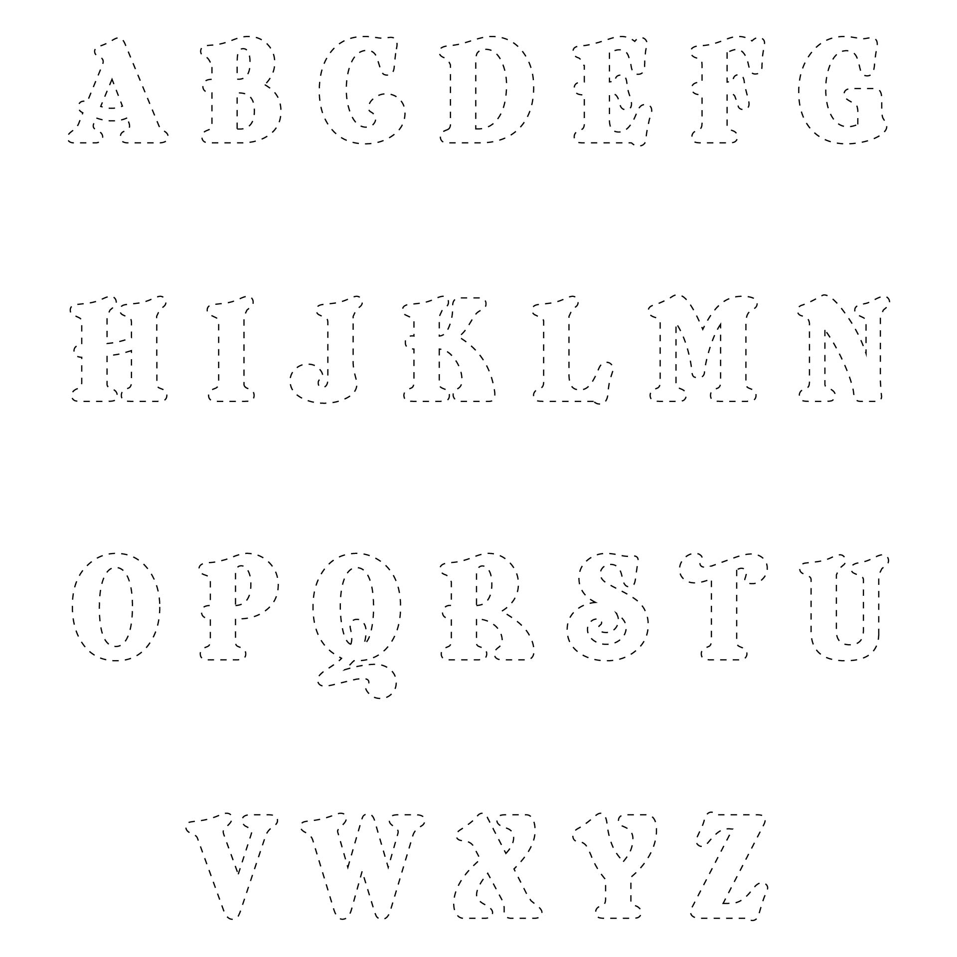 Printable Alphabet Letters Template Cut Out