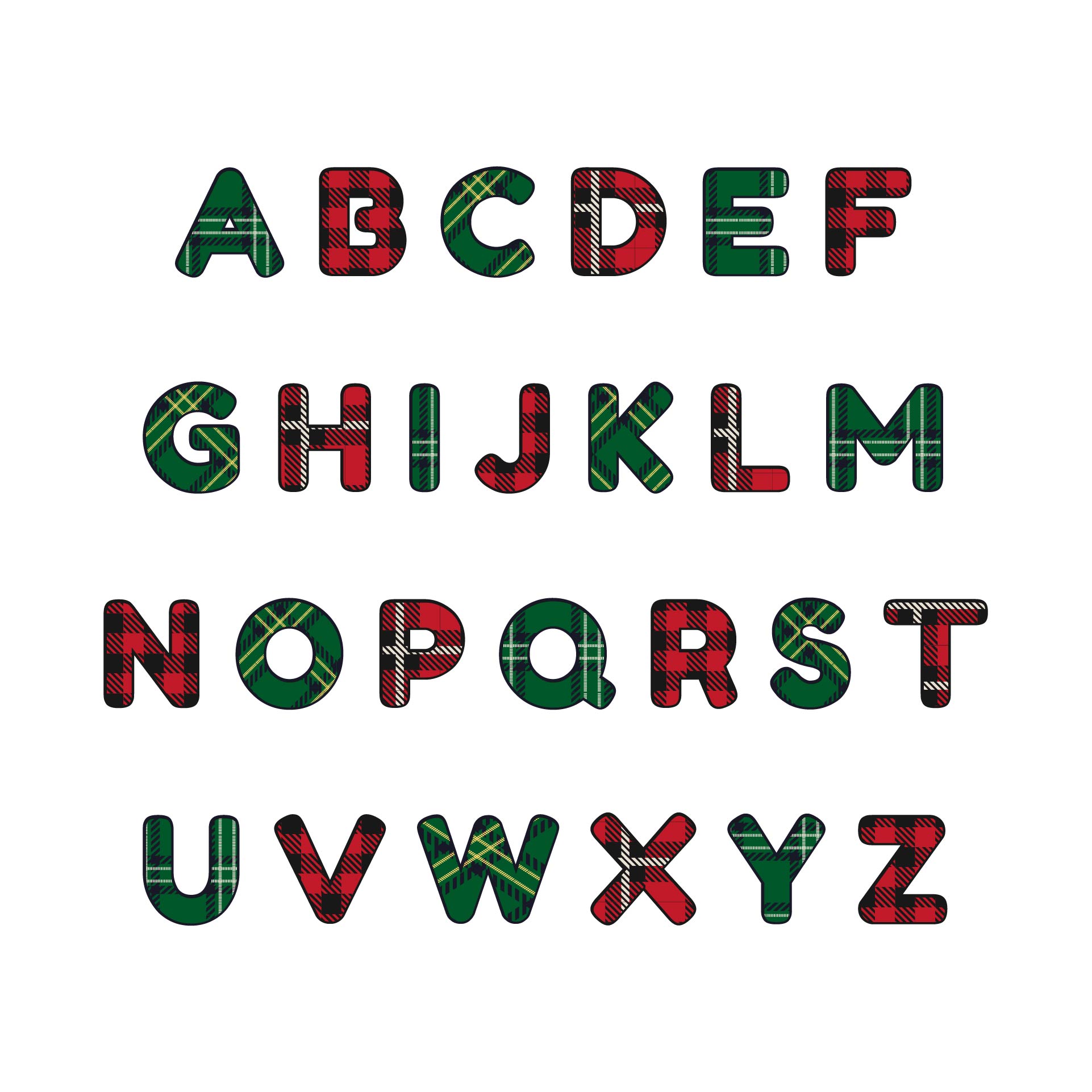 Printable Applique Letters Template