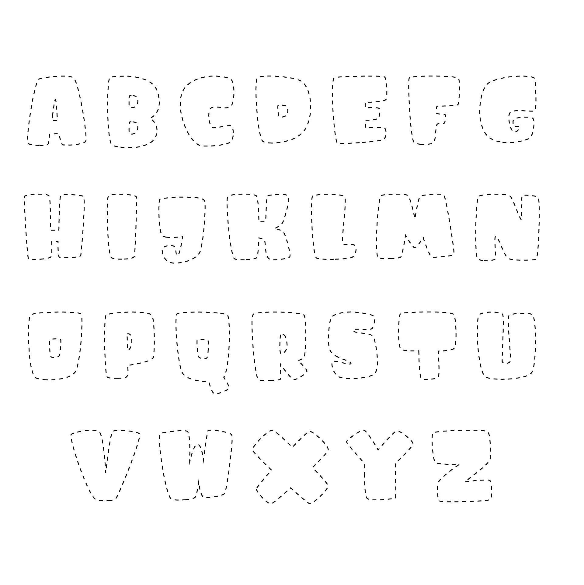 Printable Classroom Display Lettering 3 Inch Bubble A-Z