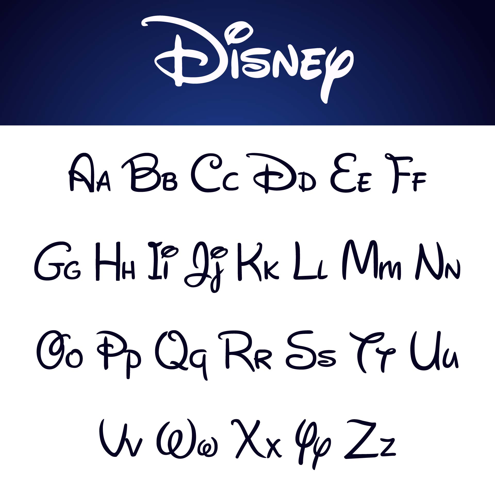 Printable Disney Font Letter Stencils