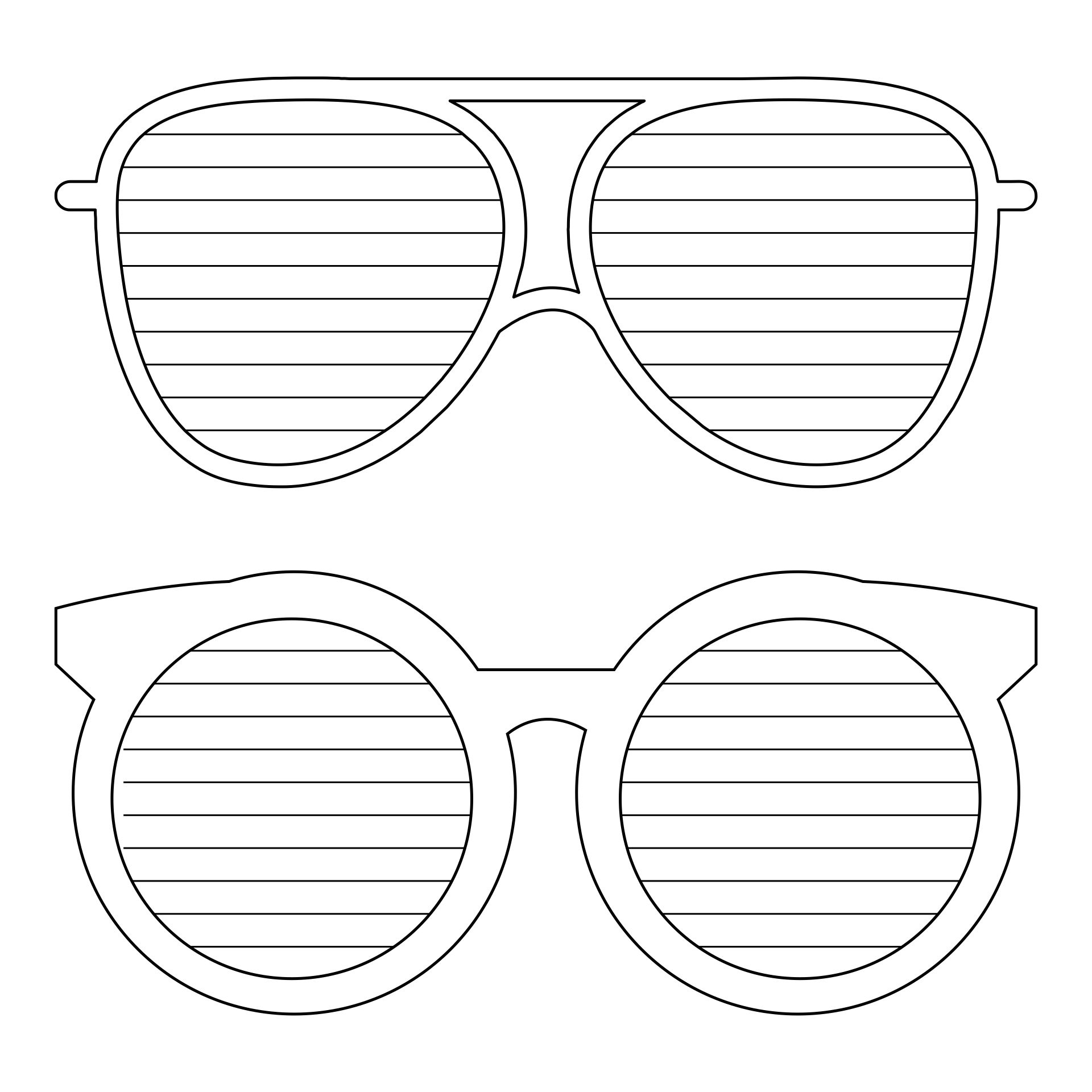 Printable Sunglasses Writing Template