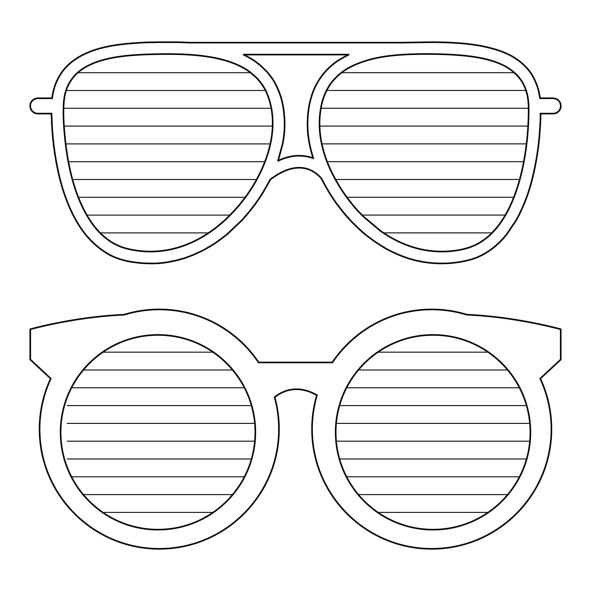 Classic sunglasses vector template - Stock Illustration [18912325] - PIXTA