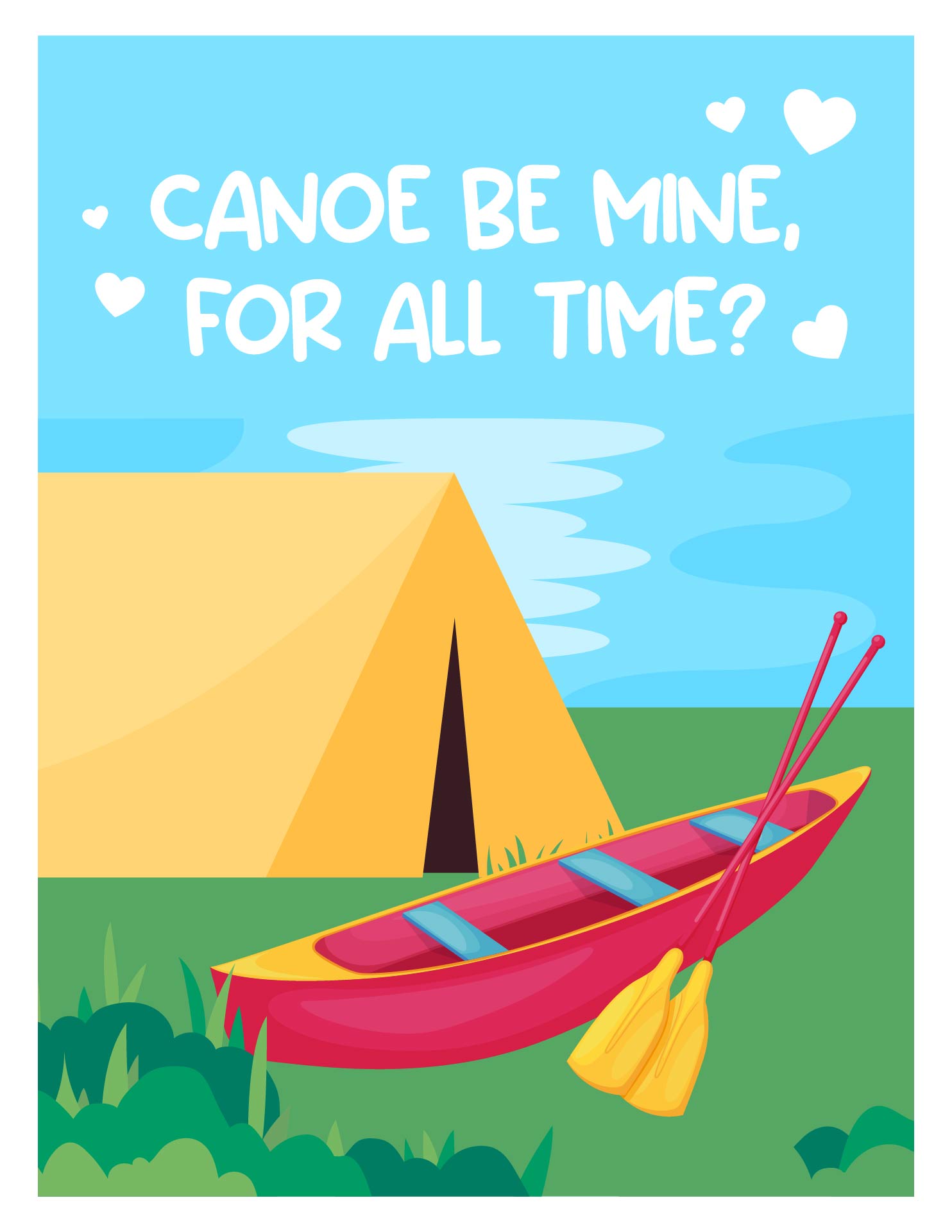 Camping Printable Valentines Day Cards