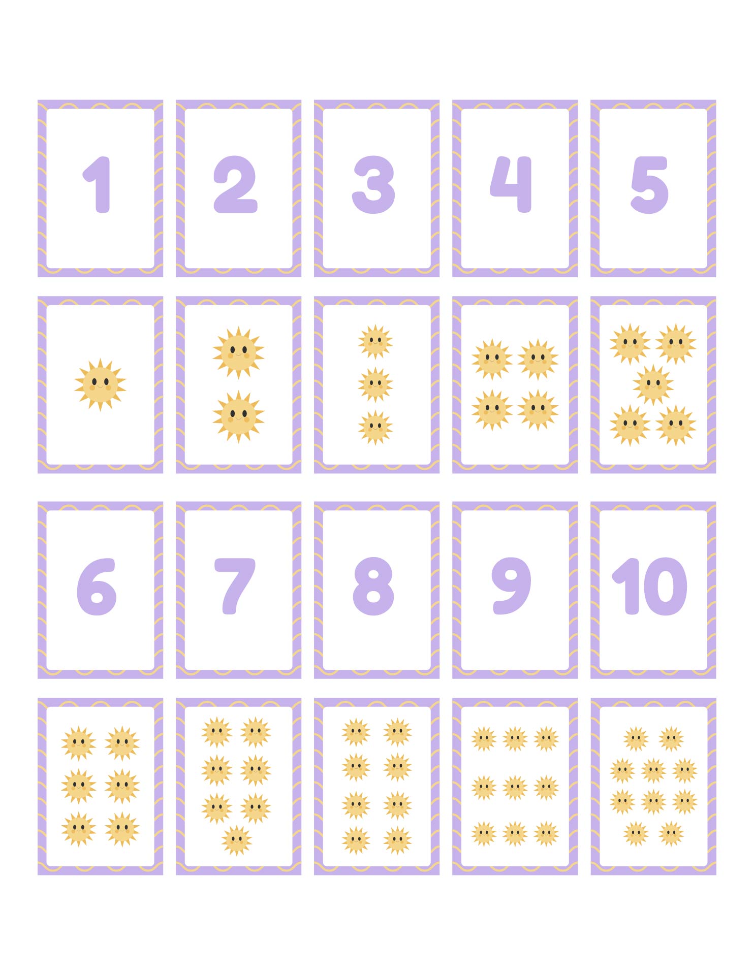 Childrens Number Matching Cards Printable