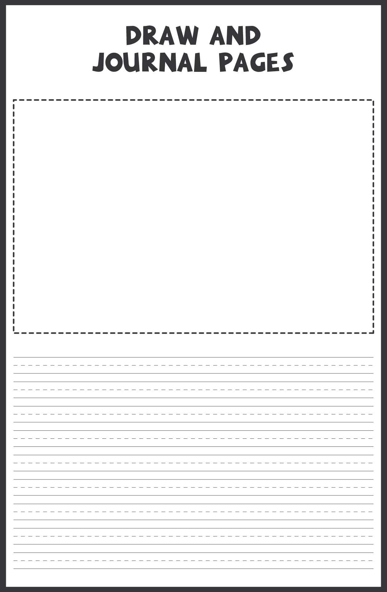 Draw And Journal Pages Printable