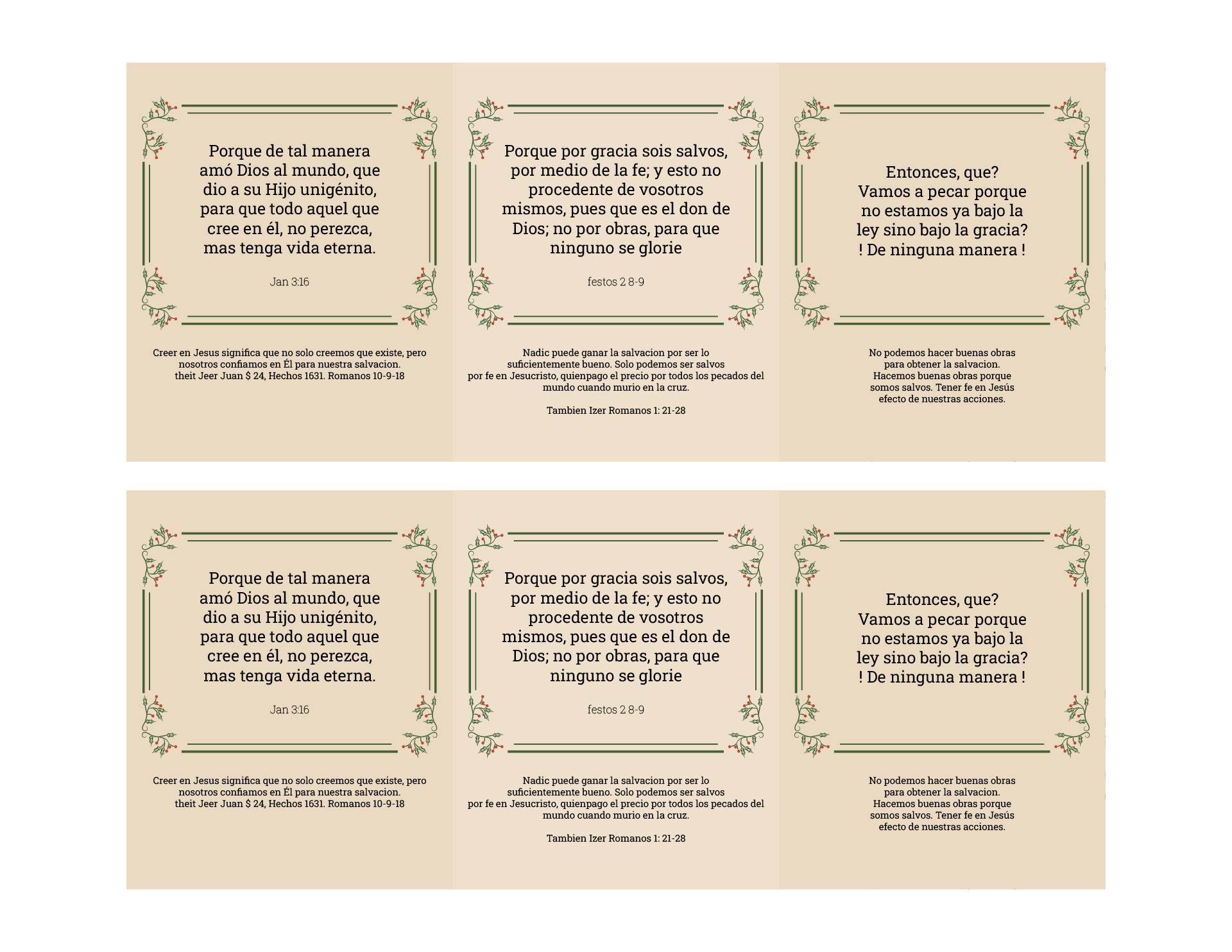 Printable Spanish Hope Gospel Tract For Adult