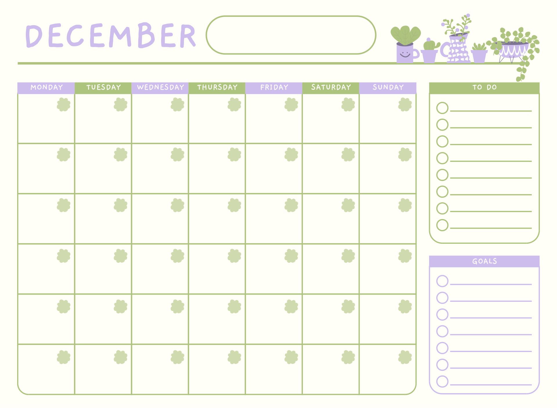 December Printable Calendars And Planners Template