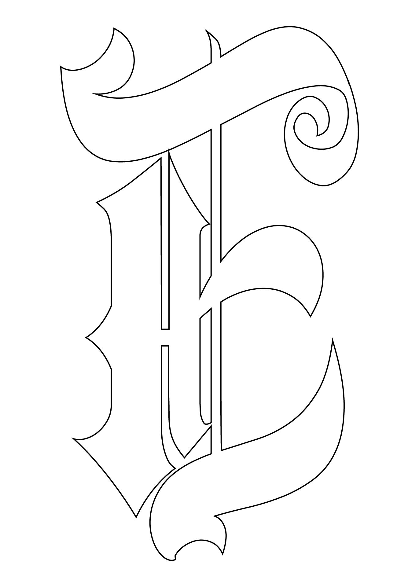 Printable 12 Inch Stencil Letter Uppercase E