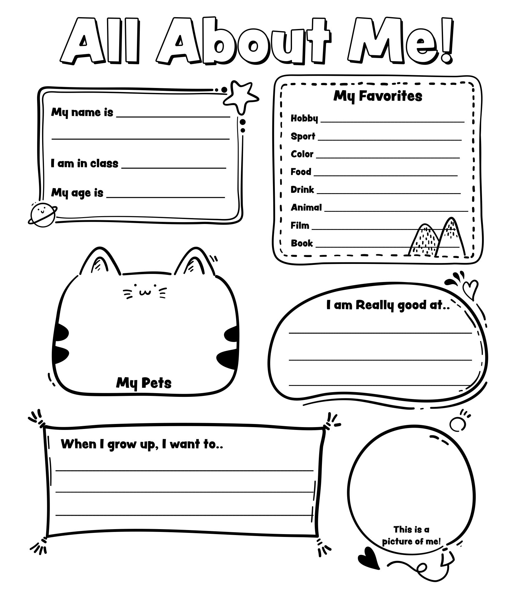 A Back To School Worksheets Printable 