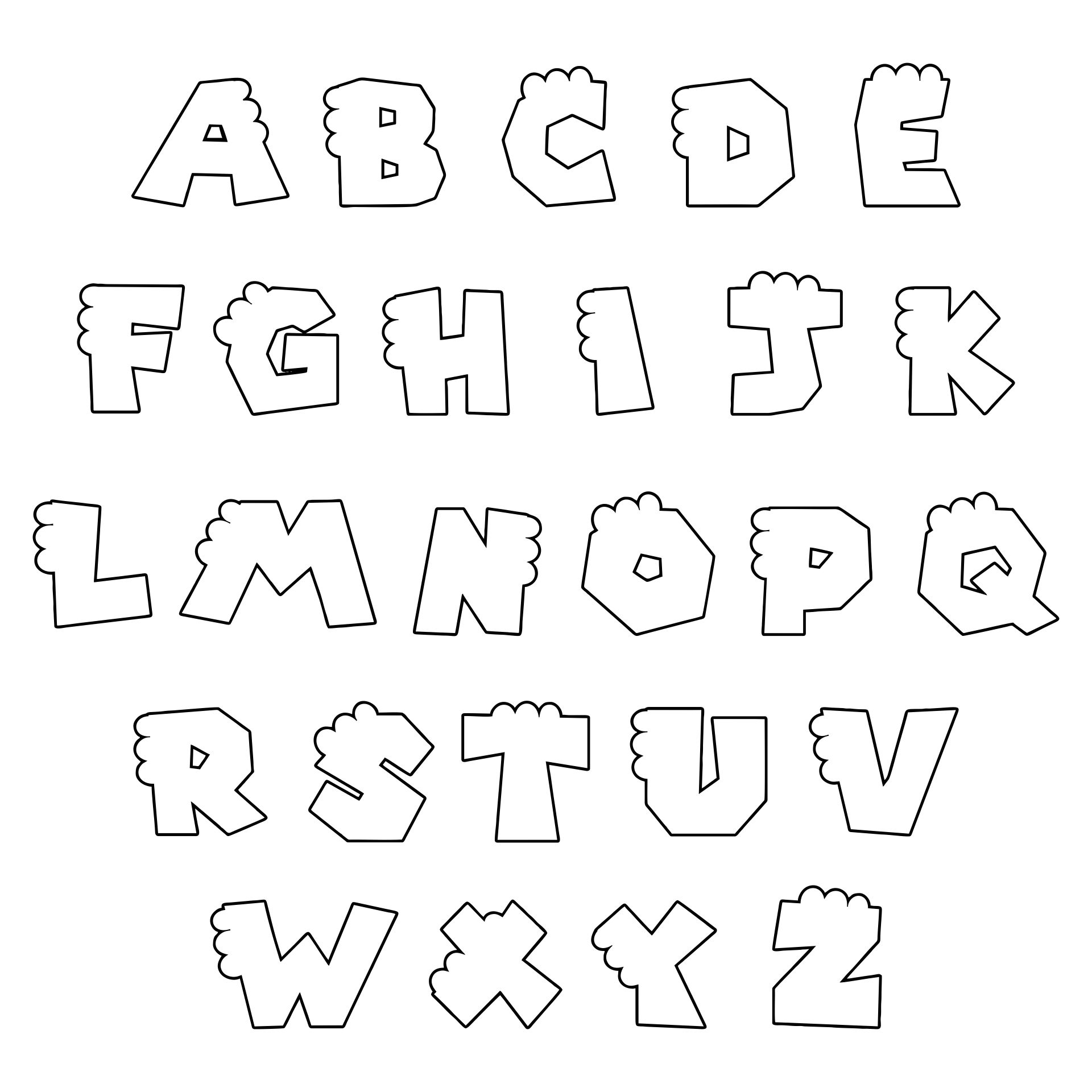 Printable Alphabet Cut And Paste Craft Templates