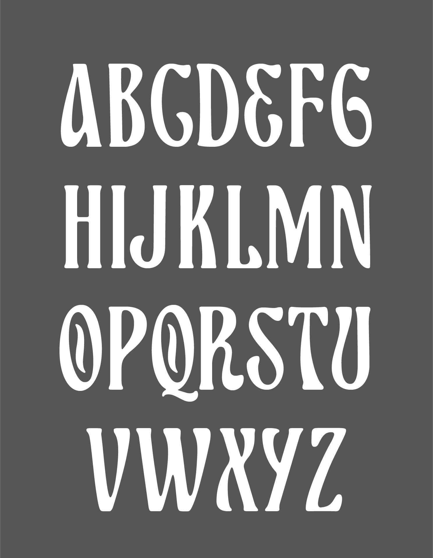 Printable Alphabet Koster Font Template Pattern