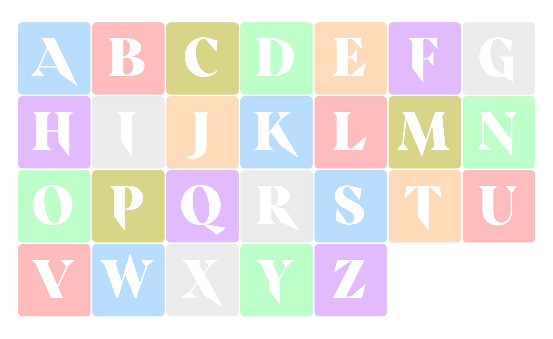 Printable Alphabet Letter Squares Templates