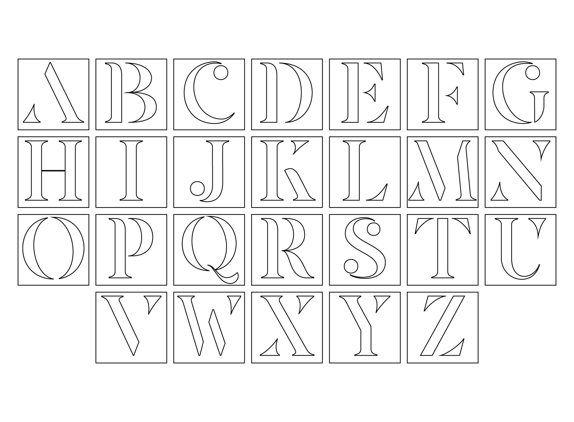 Printable Alphabet Template Upper Case
