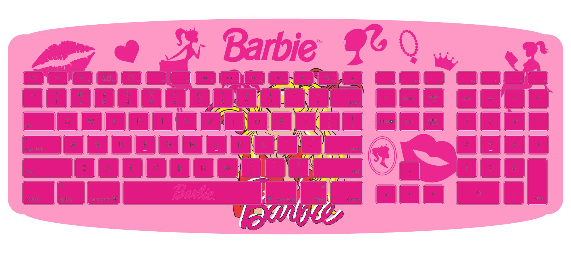 Printable Barbie Keyboard