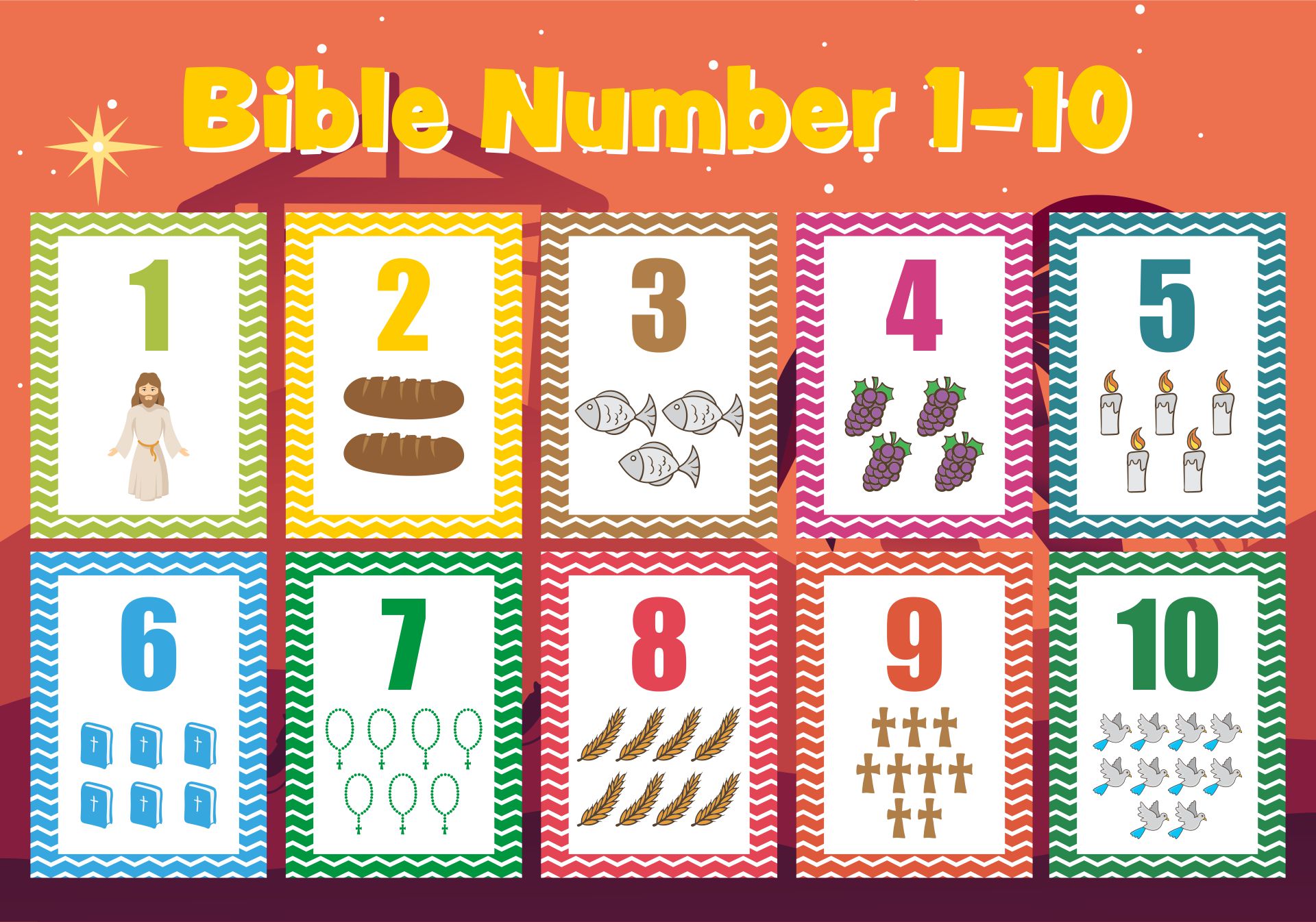 Printable Bible Number Posters