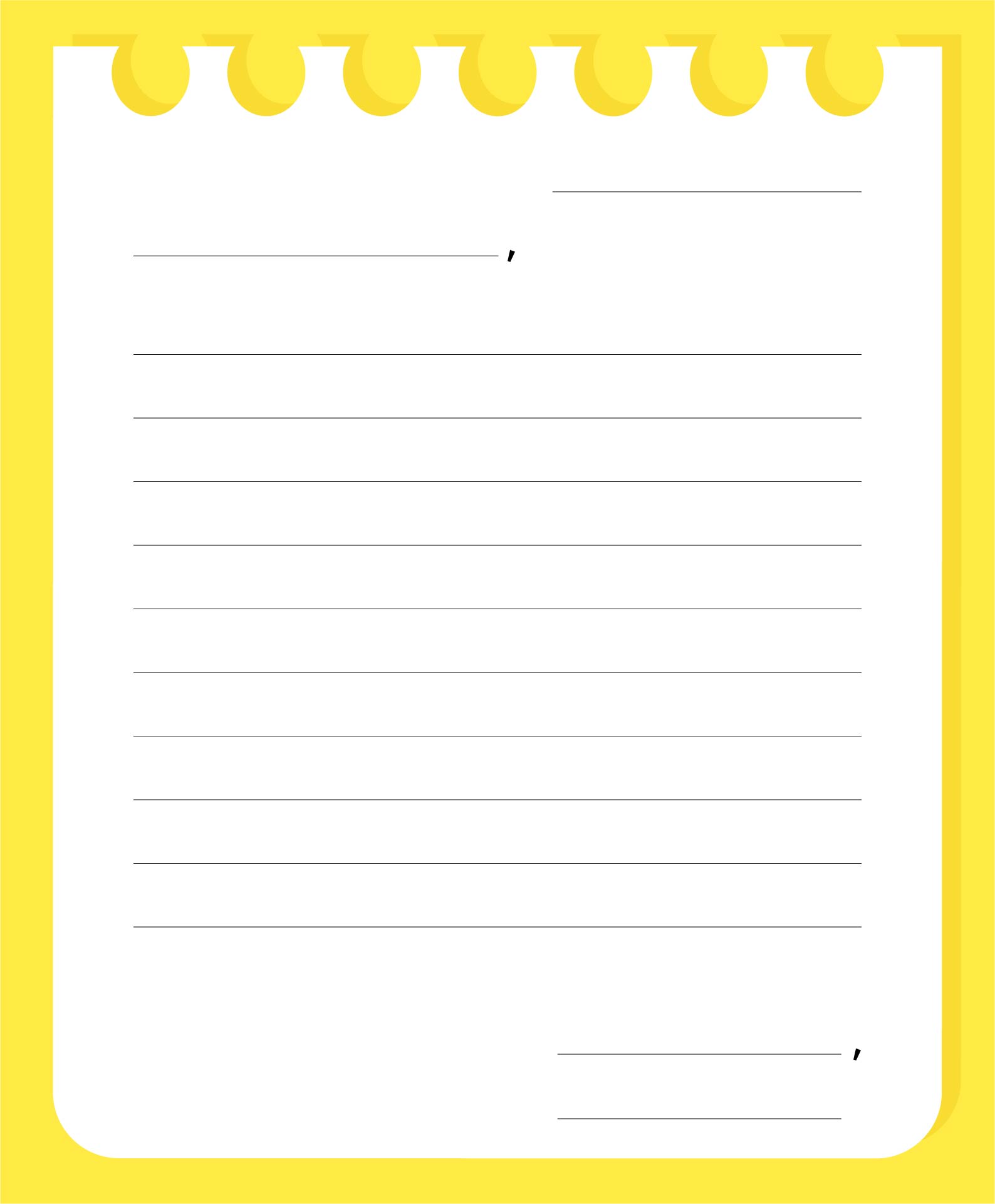 Printable Blank Paper To Write A Letter Template