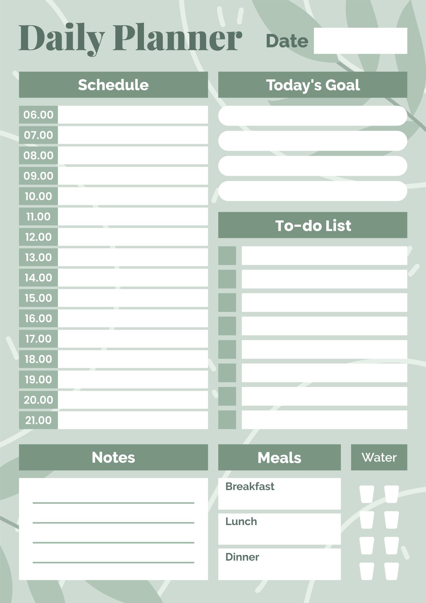 Printable Daily Planner Template To Get More Done
