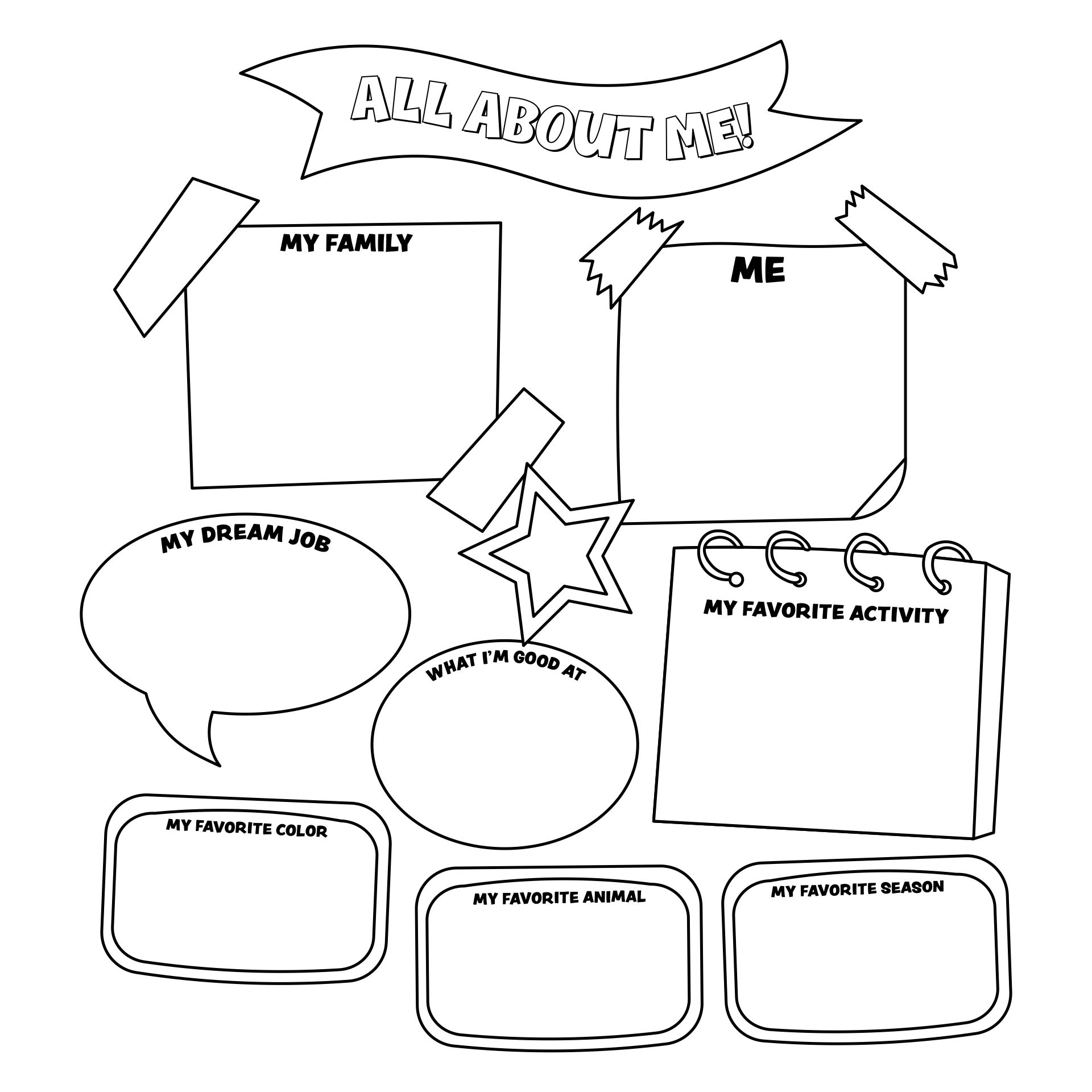 Printable Elementary All About Me Worksheet