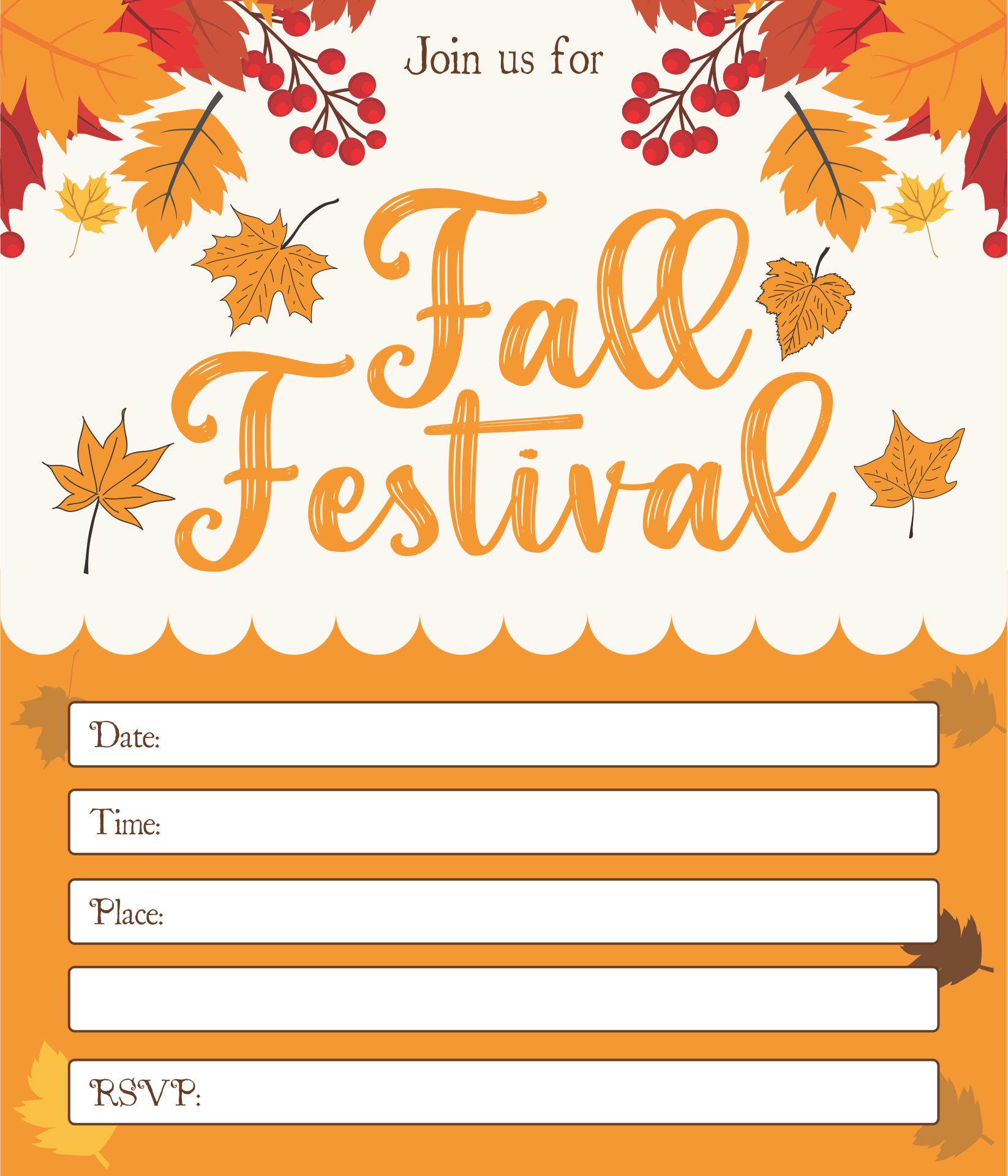 Printable Fall Festival Flyer Template