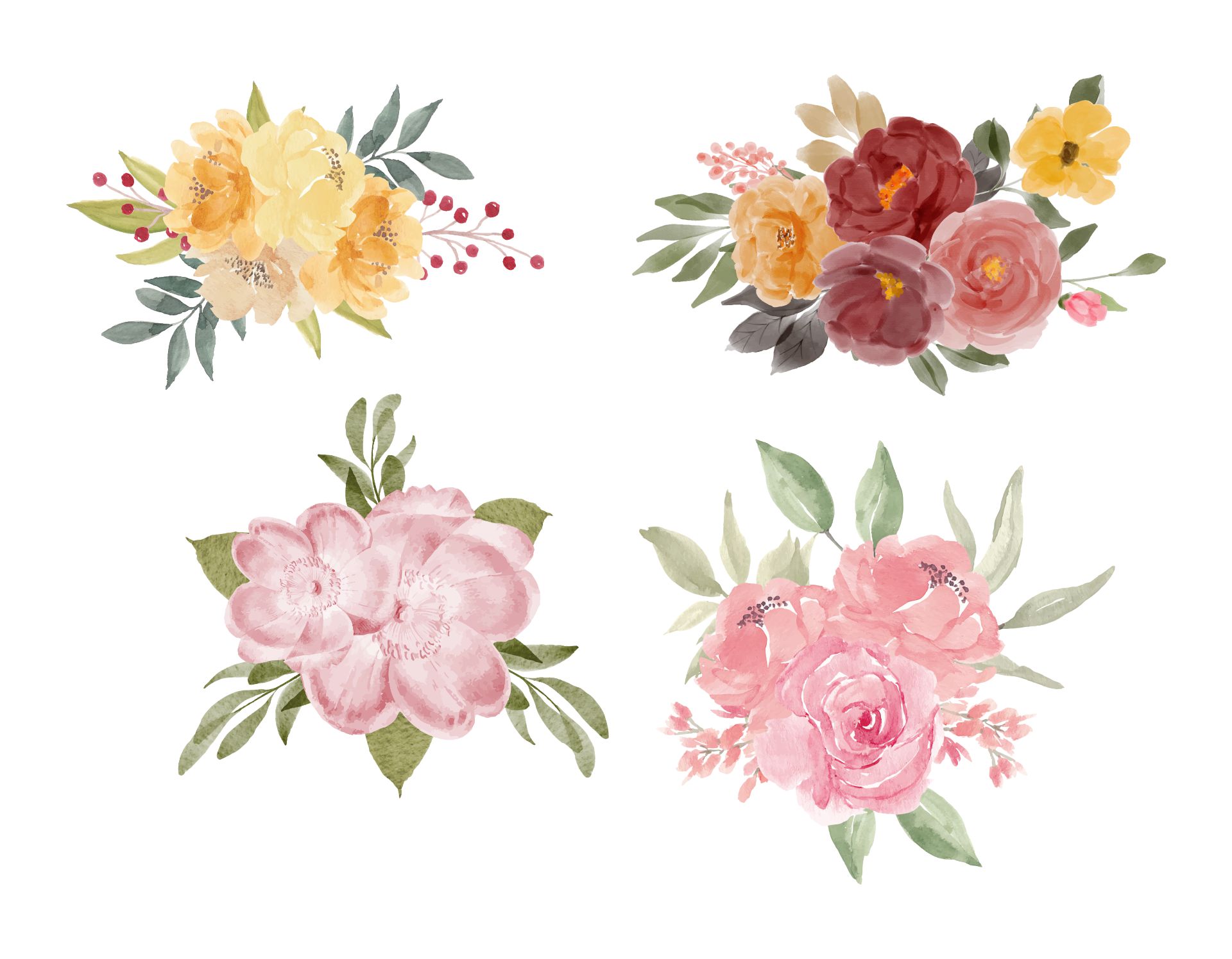 Printable Floral Watercolour Designs
