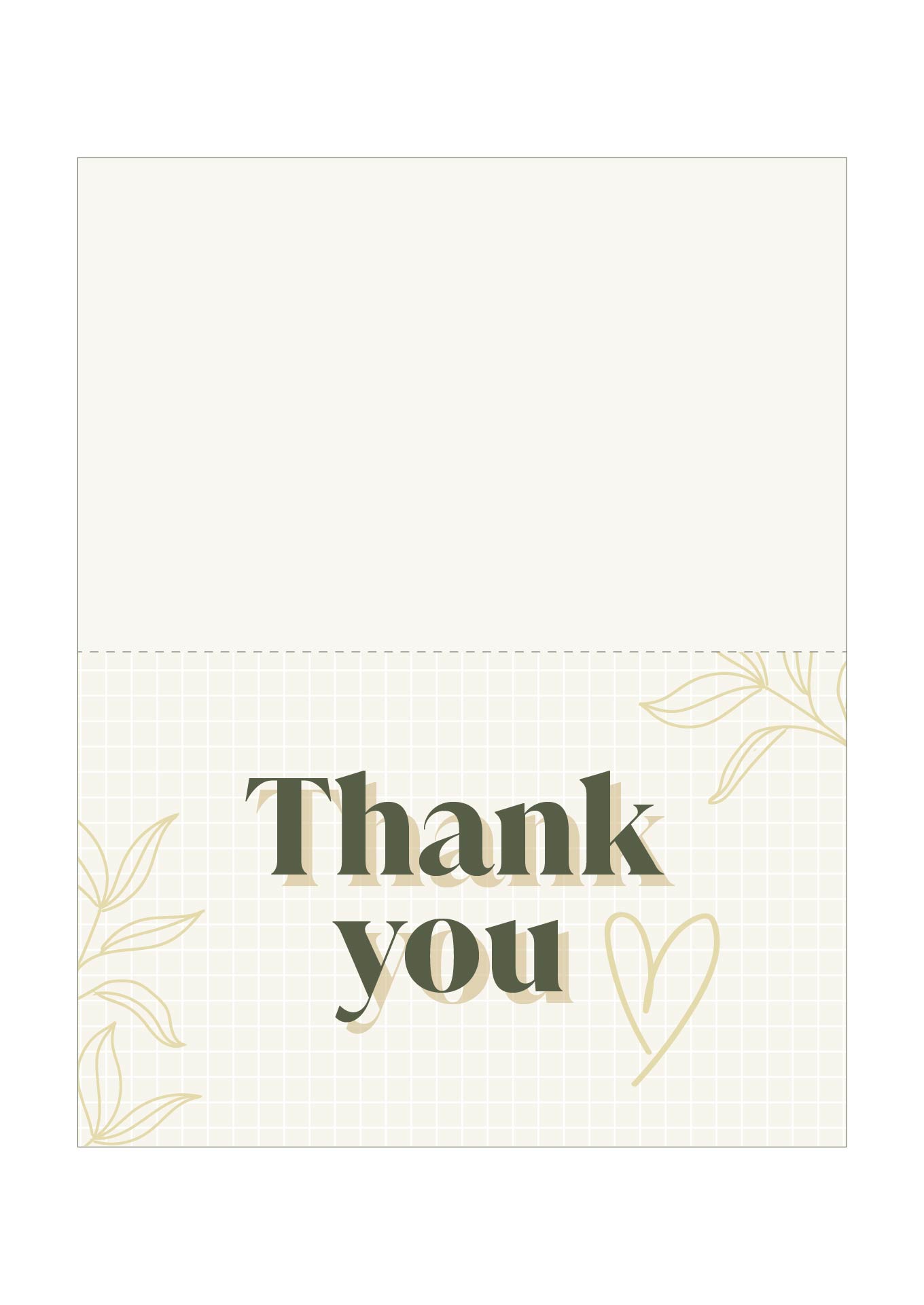 Printable Folding Thank You Cards Template