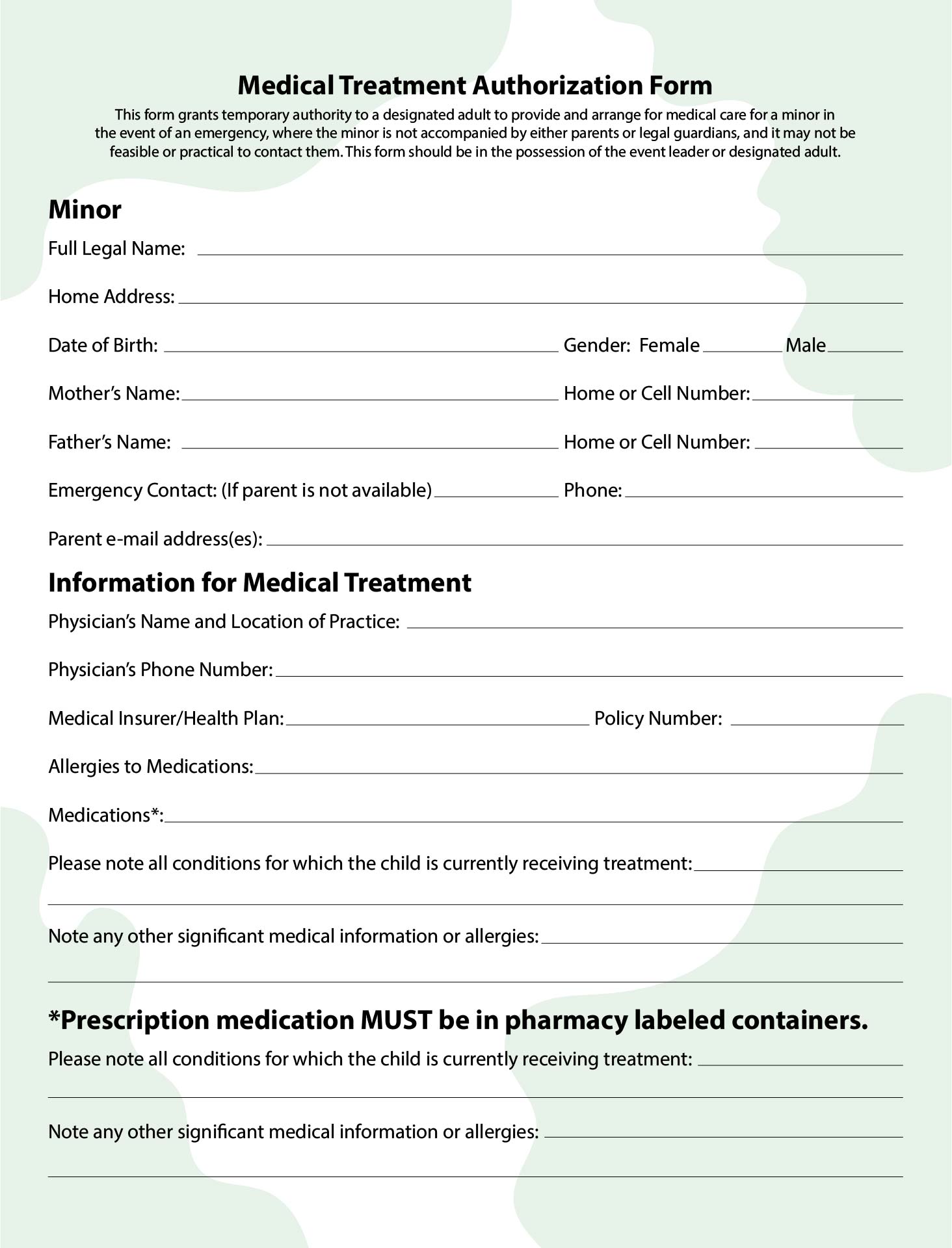 Printable Medical Authorization Letter Templates