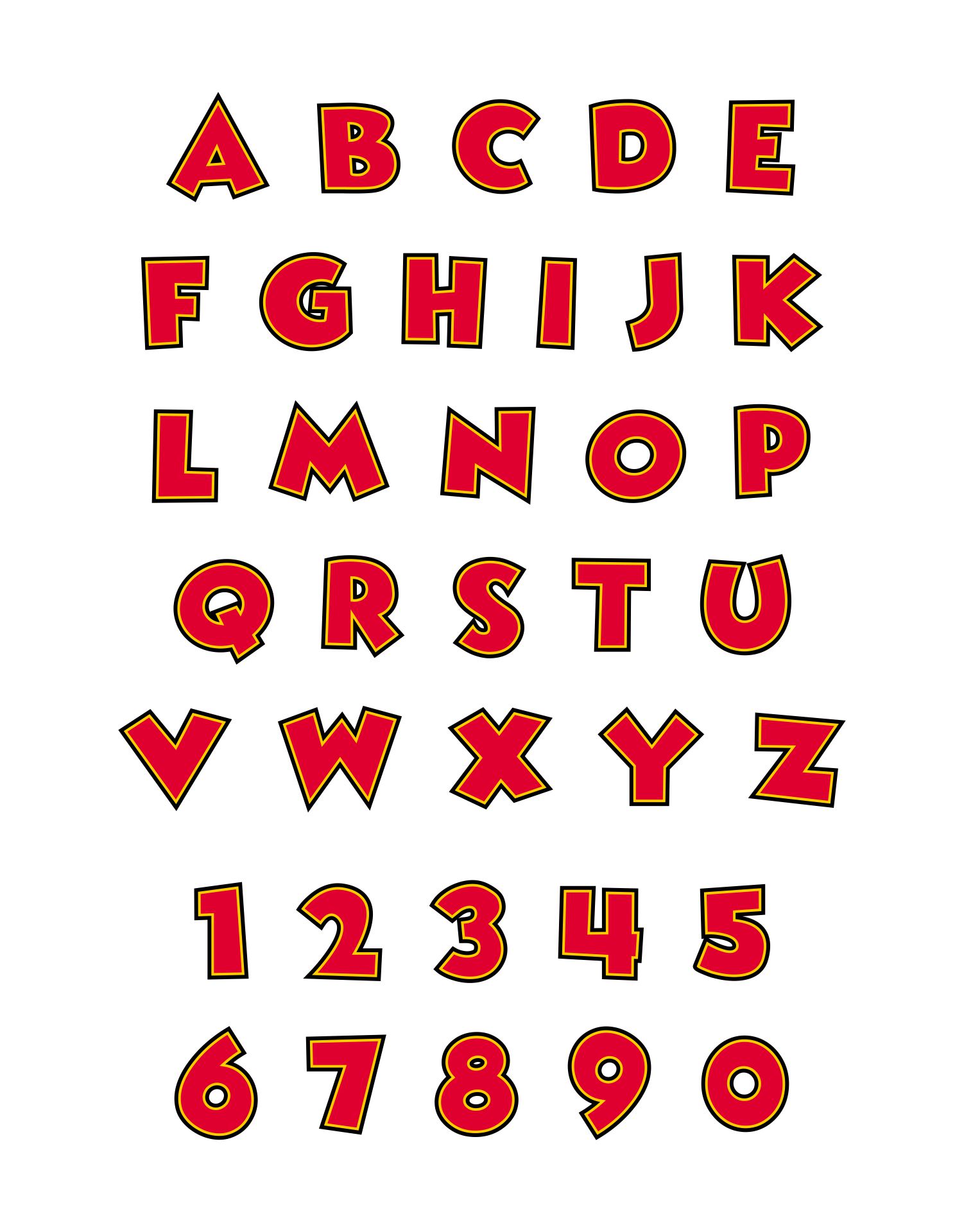 Printable Mickey Numbers & Letters