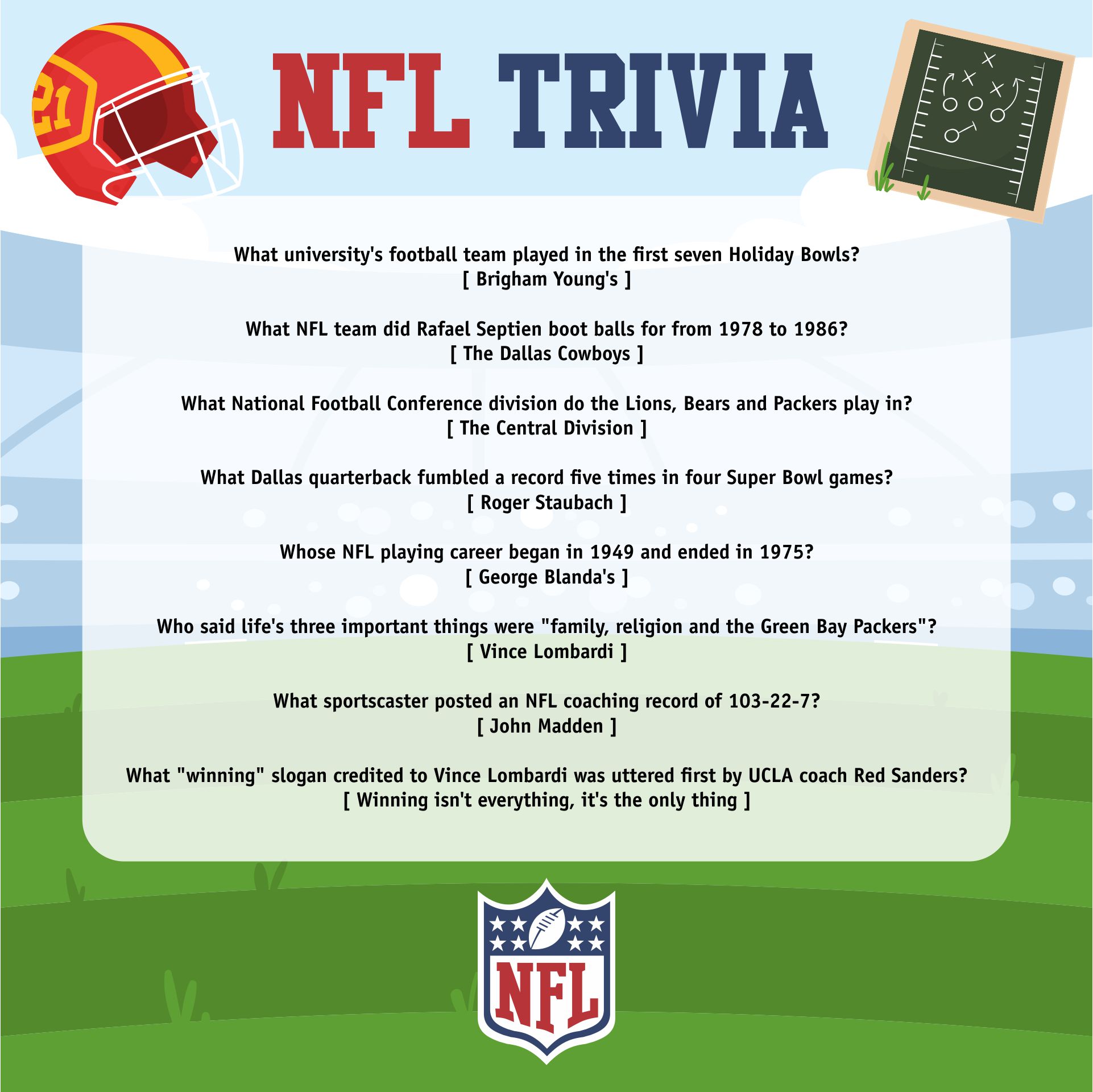 Printable NFL Trivia Questions