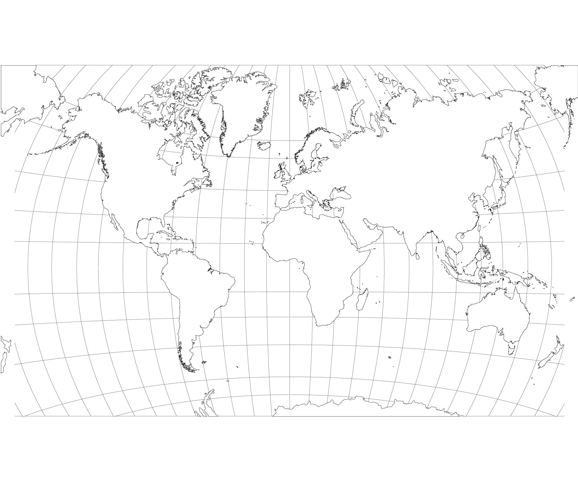 Printable Outline Map Of The World