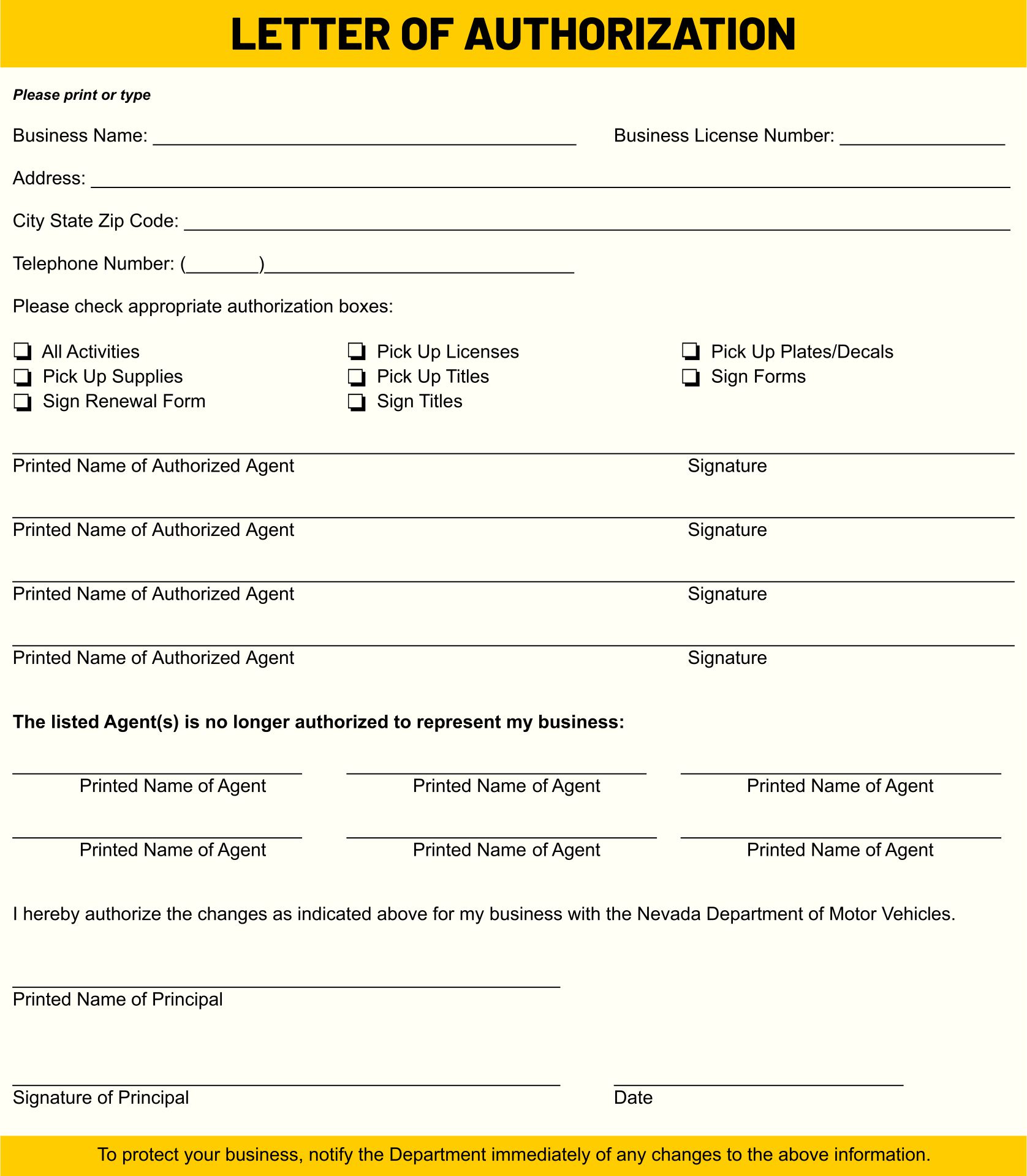 Printable Sample Legal Authorization Letter Forms And Templates