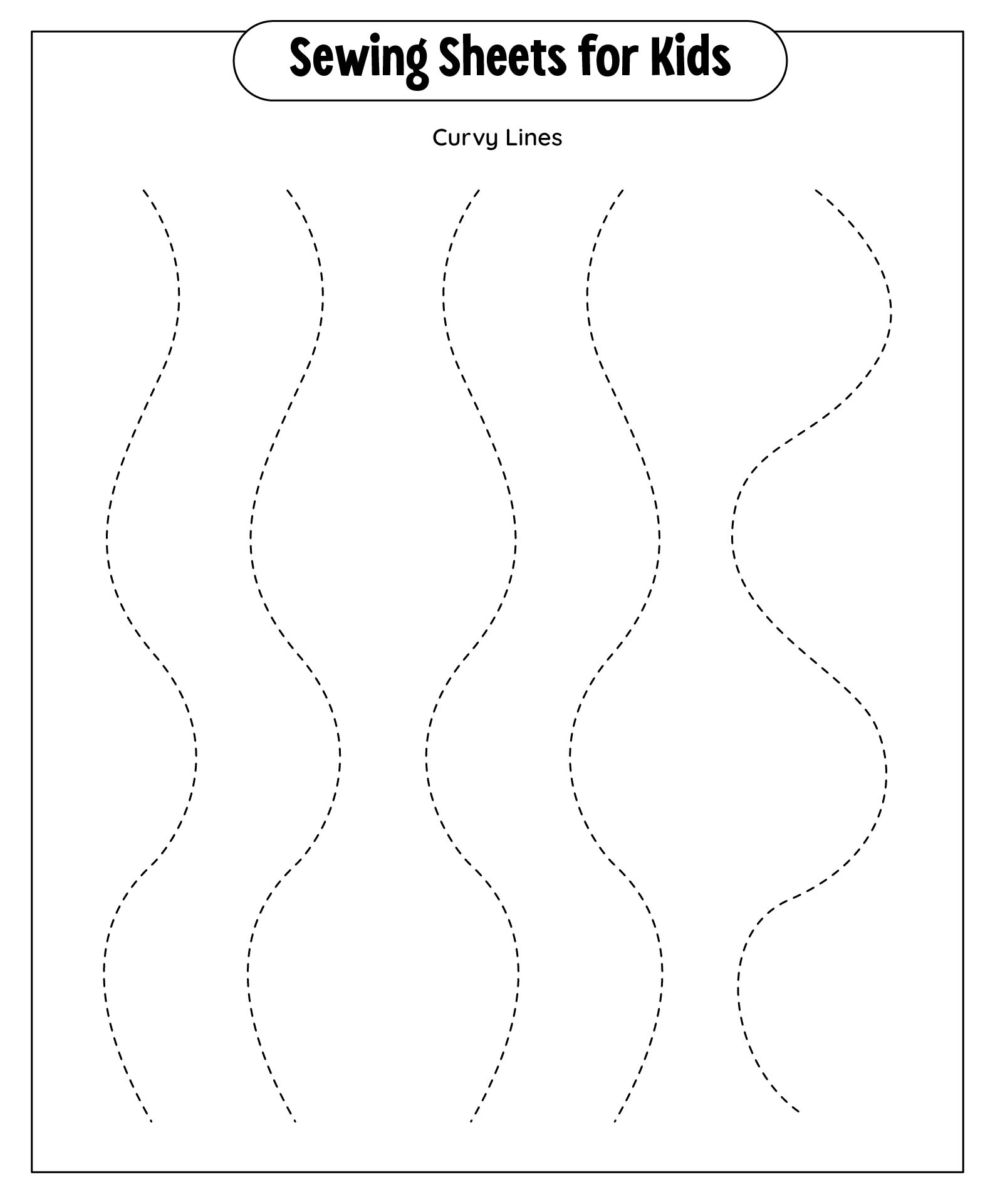 Printable Sewing Sheets For Kids