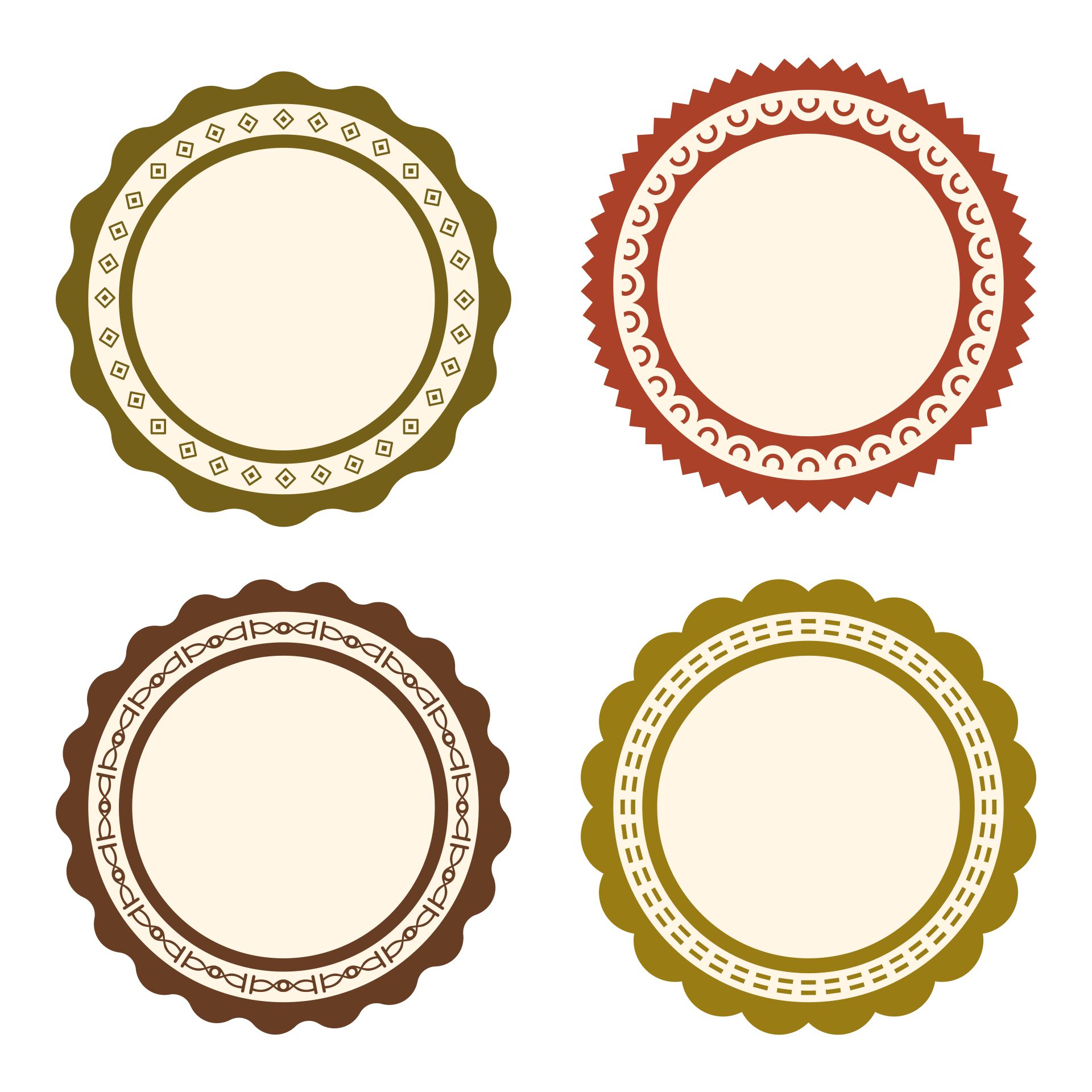 Printable Vintage-Style Round Labels Template